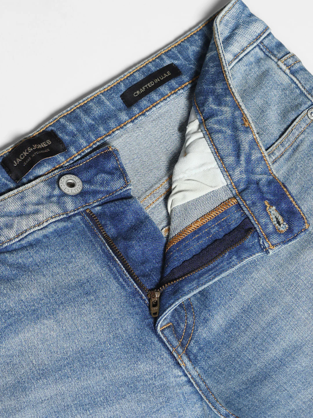 Blue Mid Rise Cropped Brak Slim Jeans - Image 6