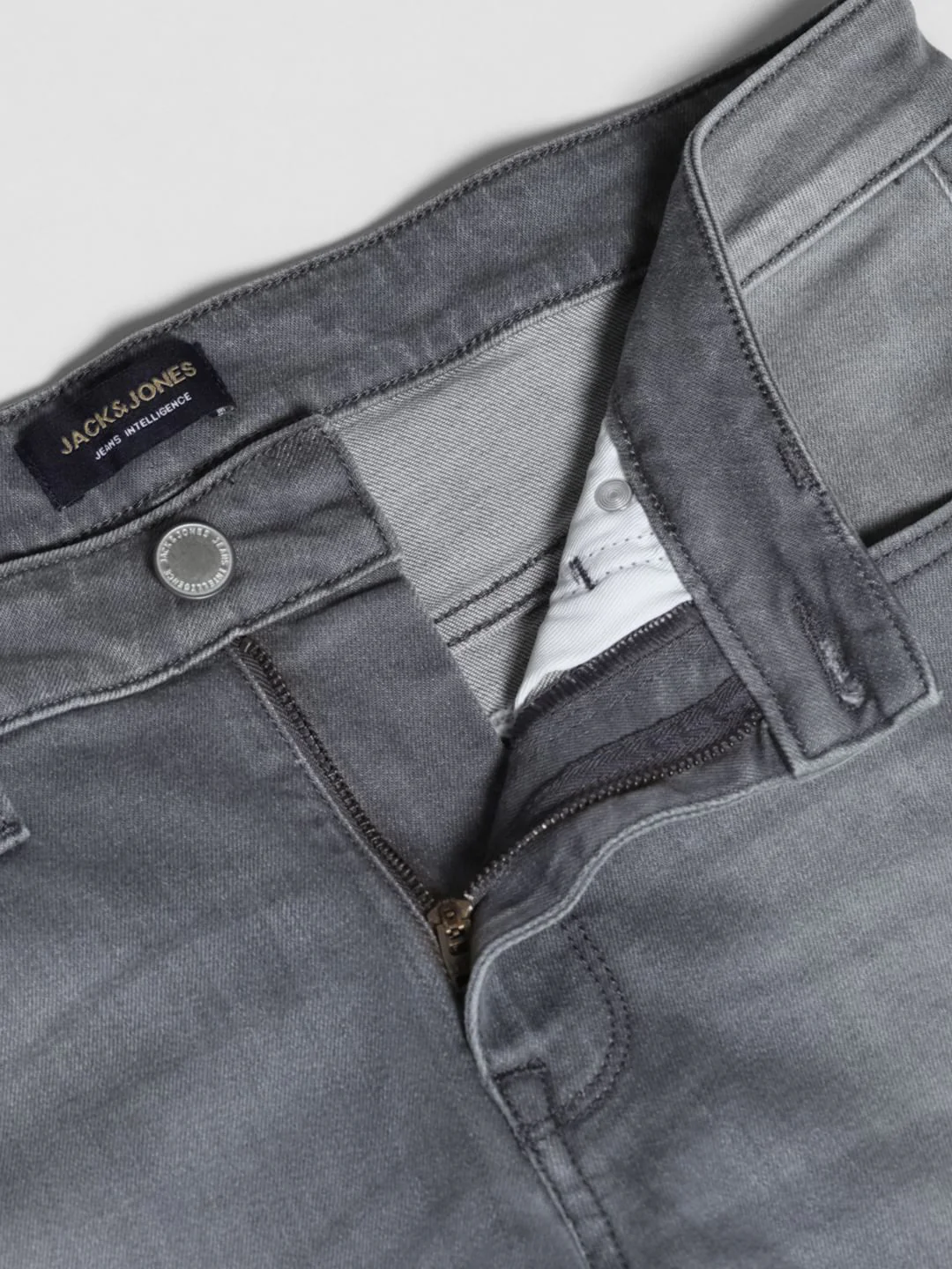 Grey Mid Rise Brak Slim Fit - Image 5
