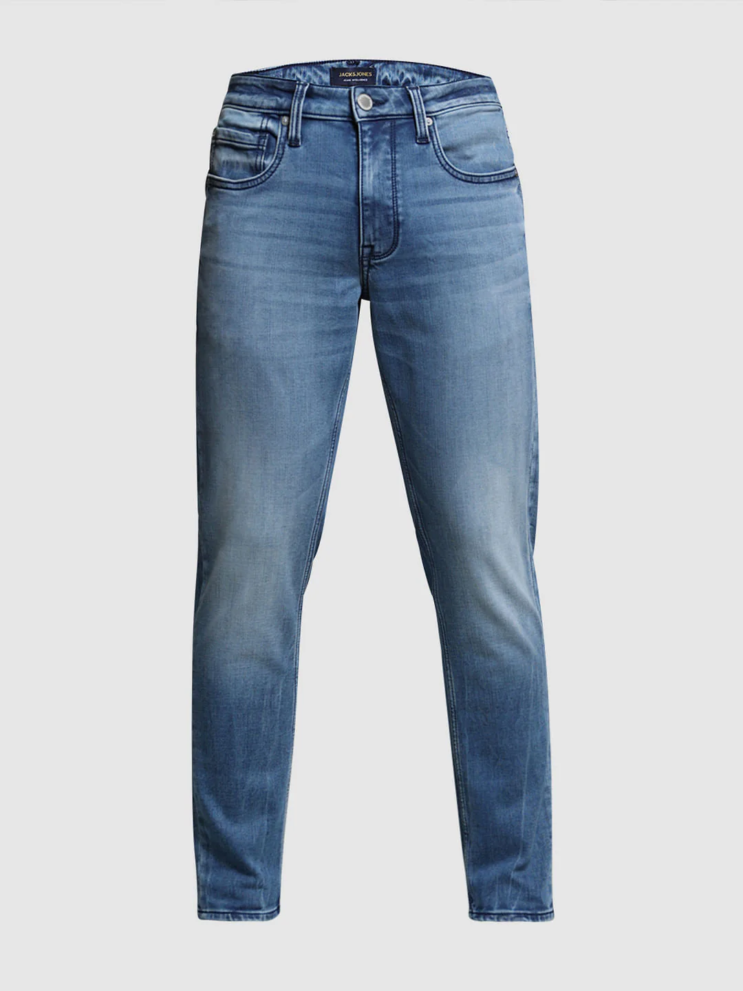 Blue Mid Rise Brak Knitted Slim Jeans - Image 7