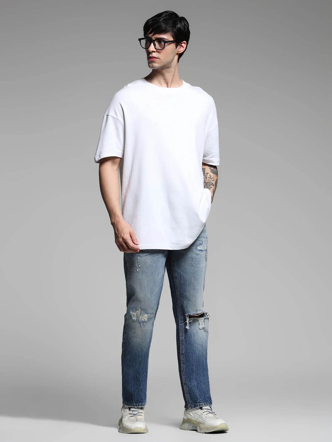 Blue Distressed Clark Regular Fit Jeans - Image 7
