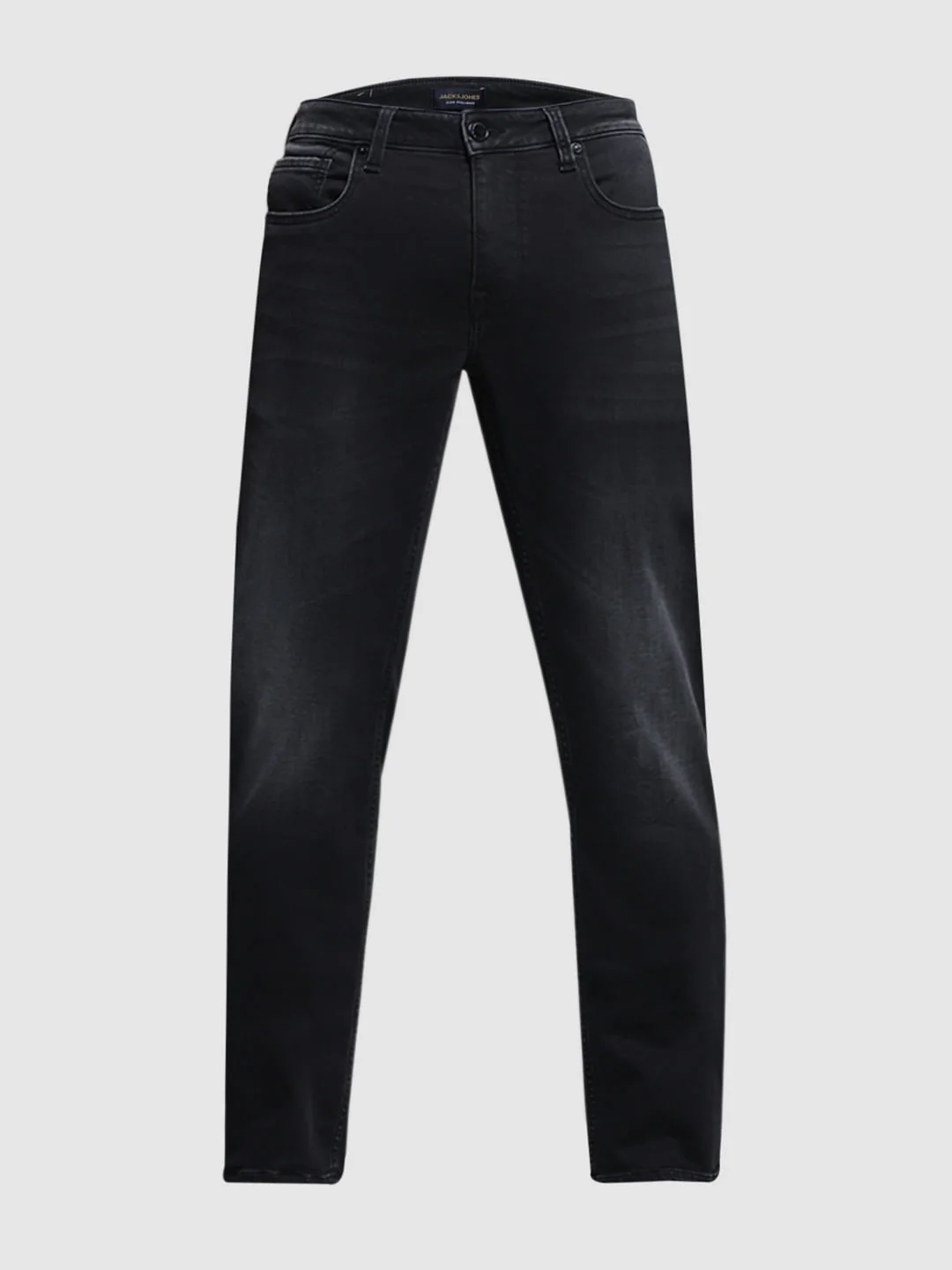 Black Mid Rise Knitted Regular Fit Jeans - Image 7