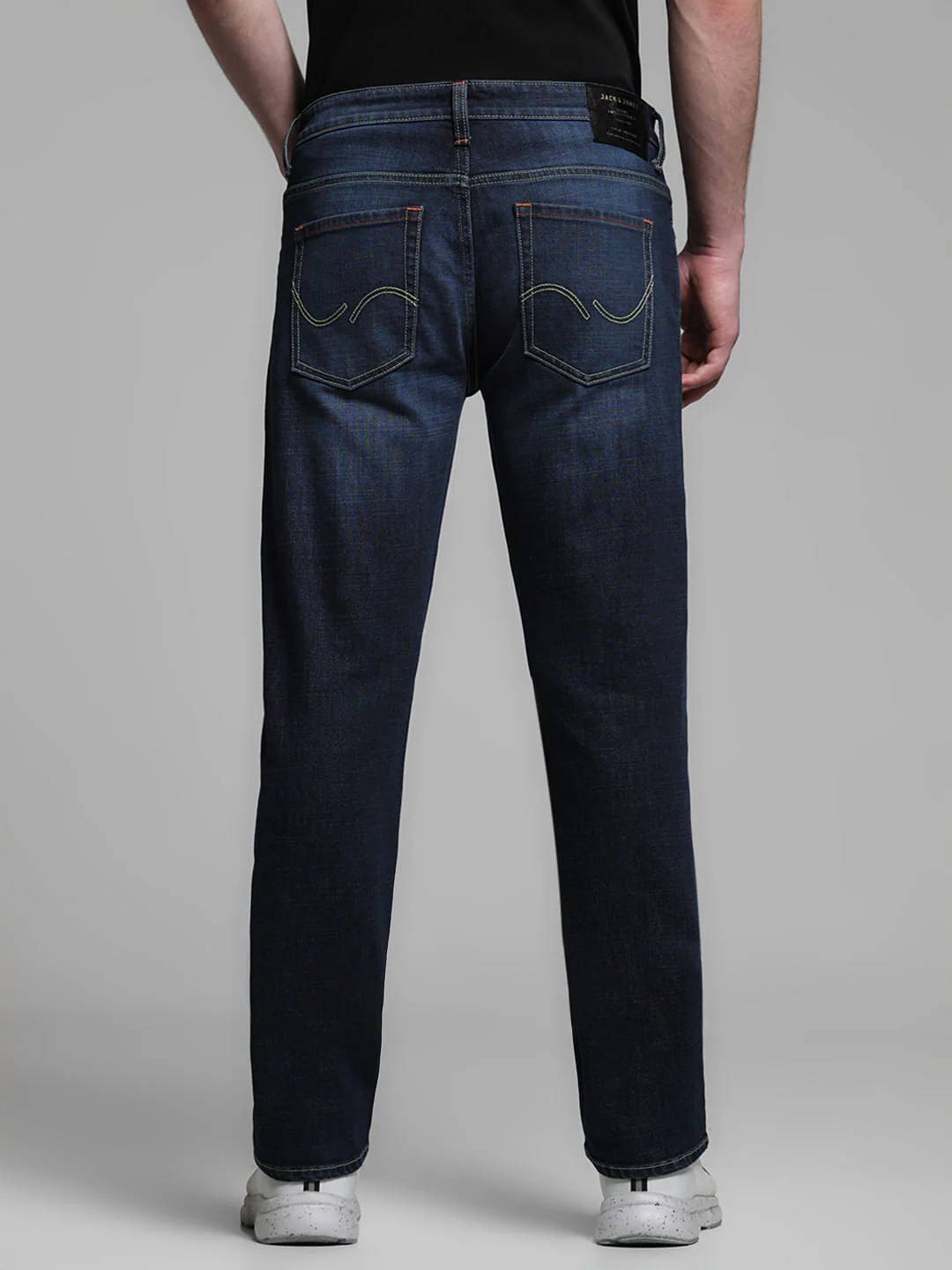 Dark Blue Low Rise Clark Regular Fit Jeans - Image 3