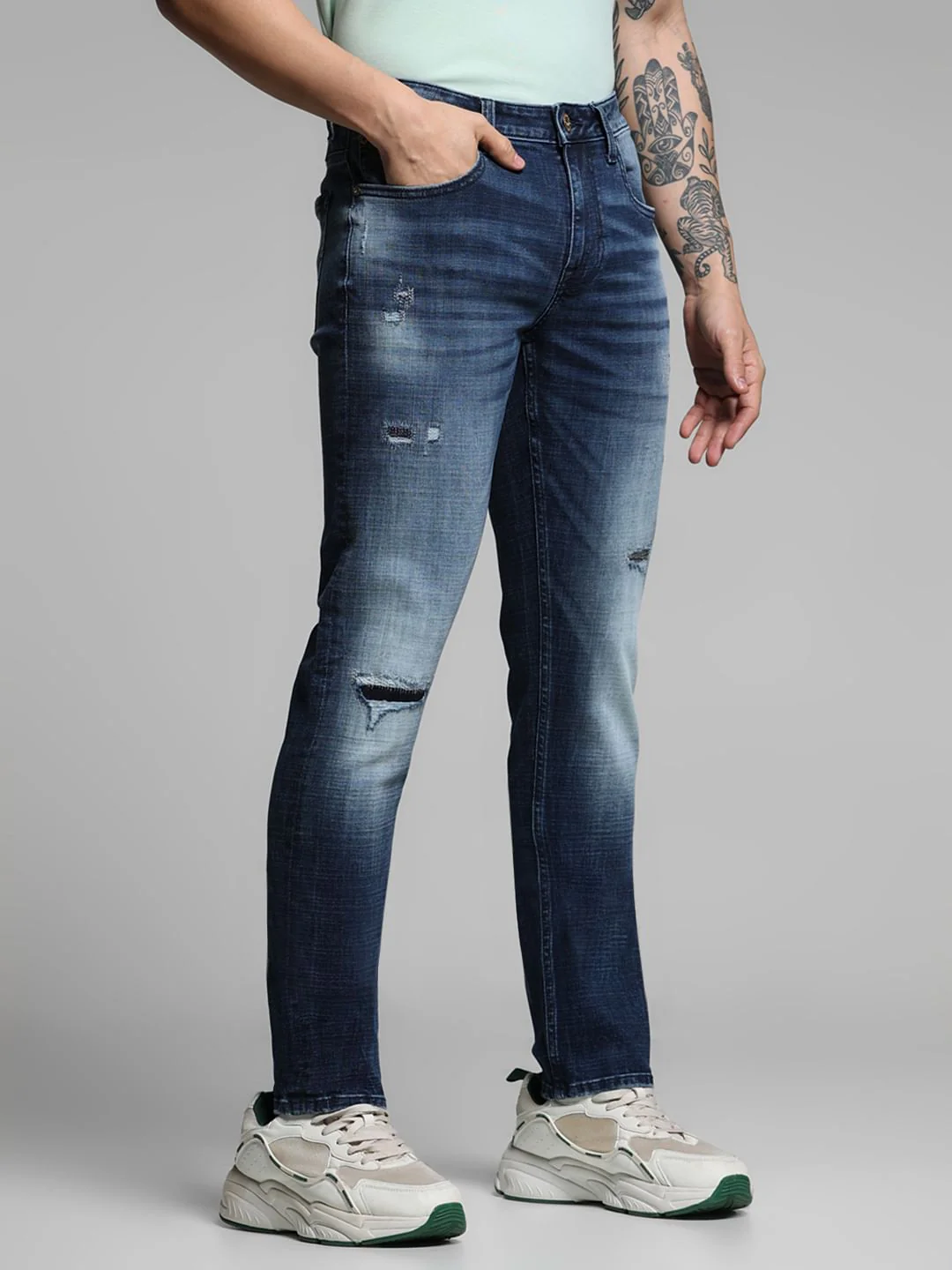 Blue Low Rise Glenn Slim Fit Jeans - Image 2