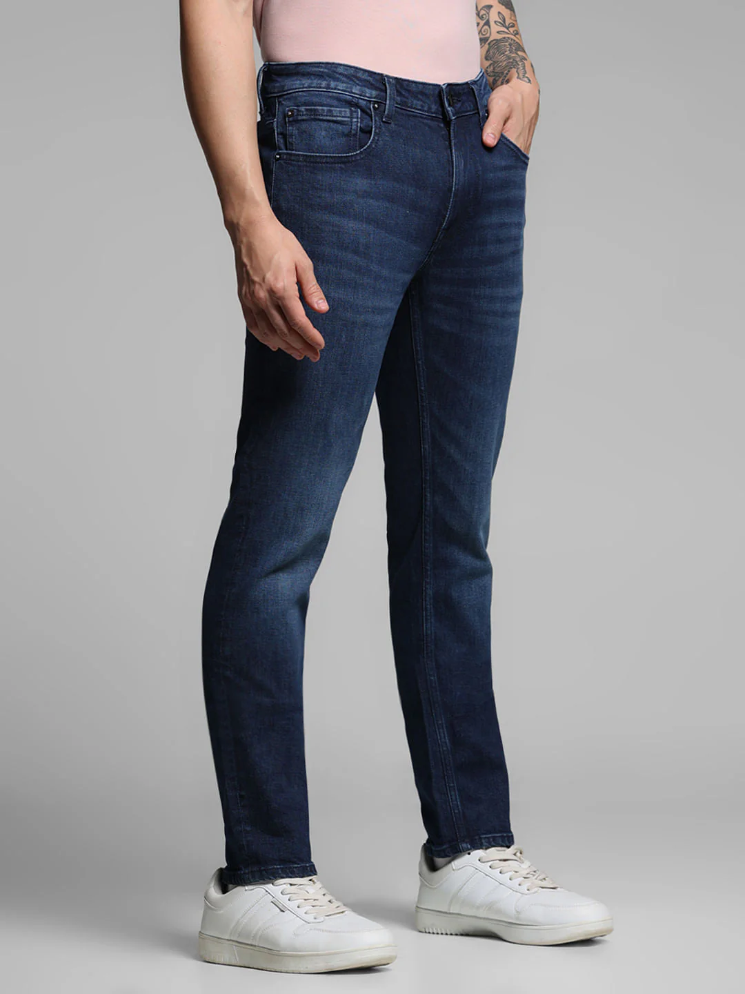 Dark Blue Low Rise Ben Skinny Jeans - Image 2