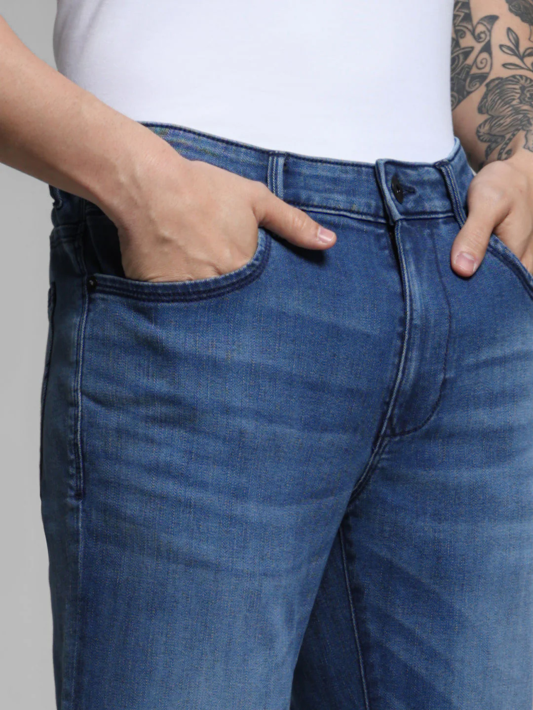 Blue Low Rise Ben Skinny Jeans - Image 4