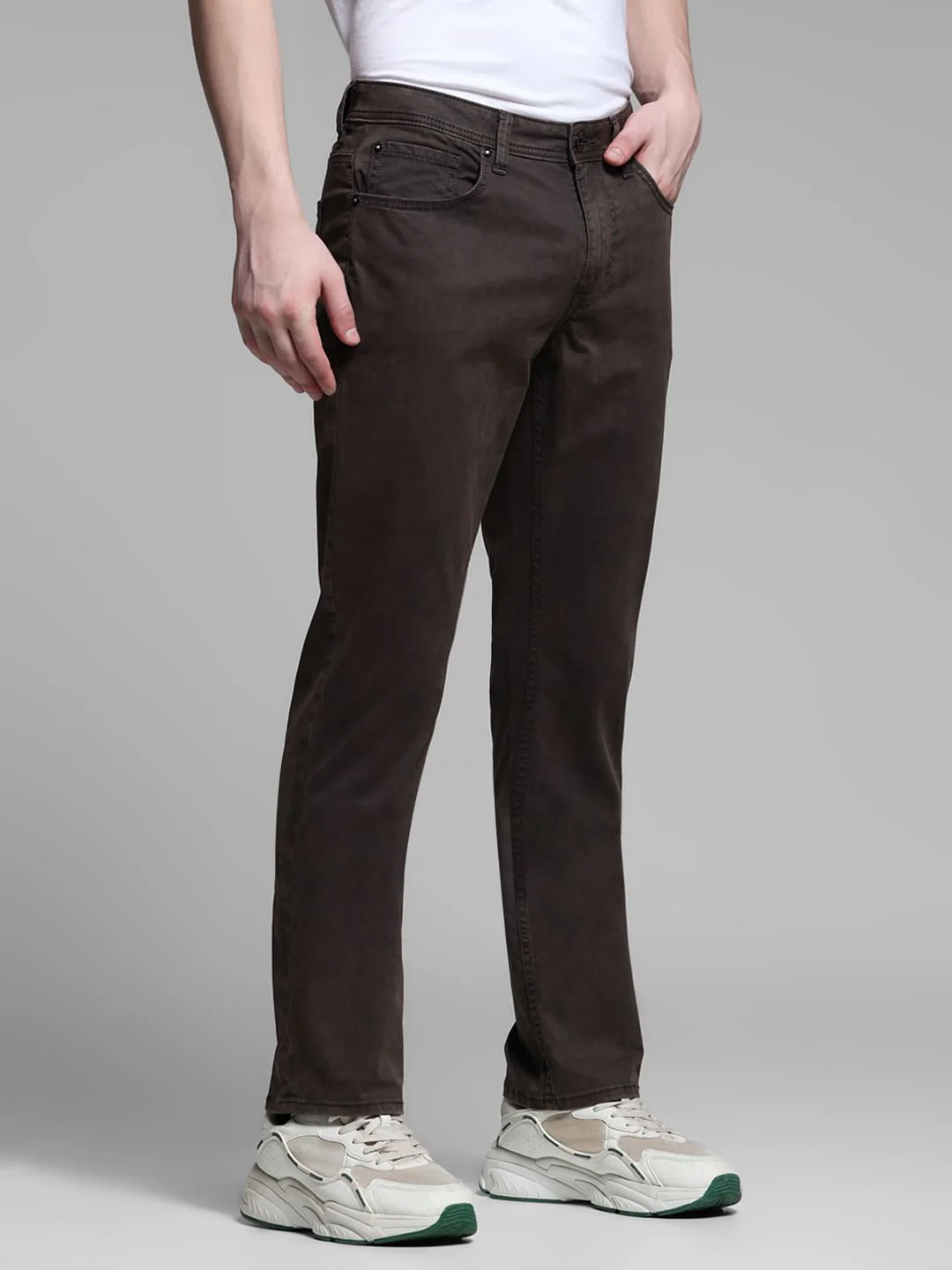 BROWN LOW RISE CLARK REGULAR FIT JEANS - Image 2