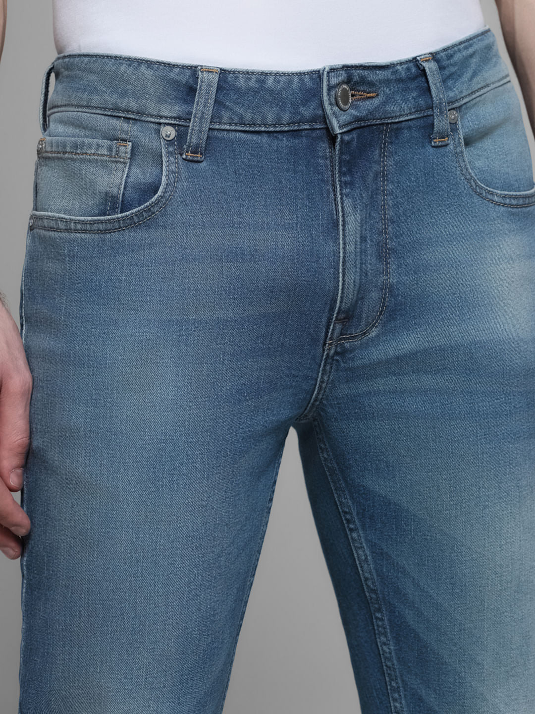 Light Blue Low Rise Ben Skinny Fit Jeans - Image 4