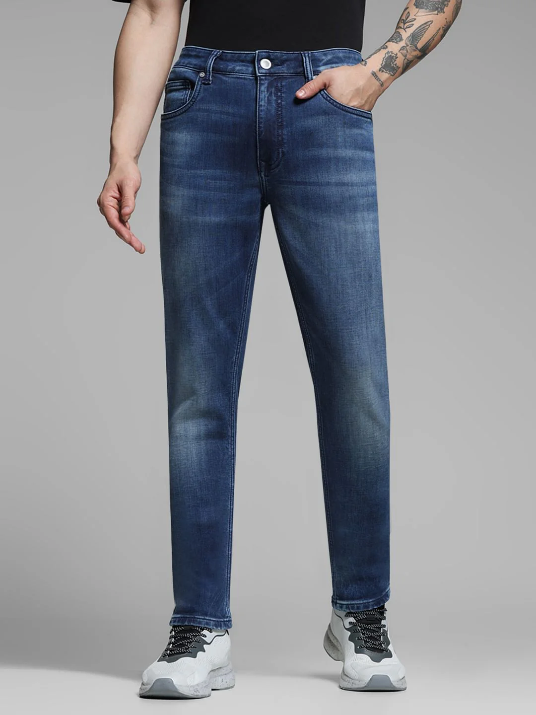 Dark Blue Low Rise Ben Skinny Fit Jeans