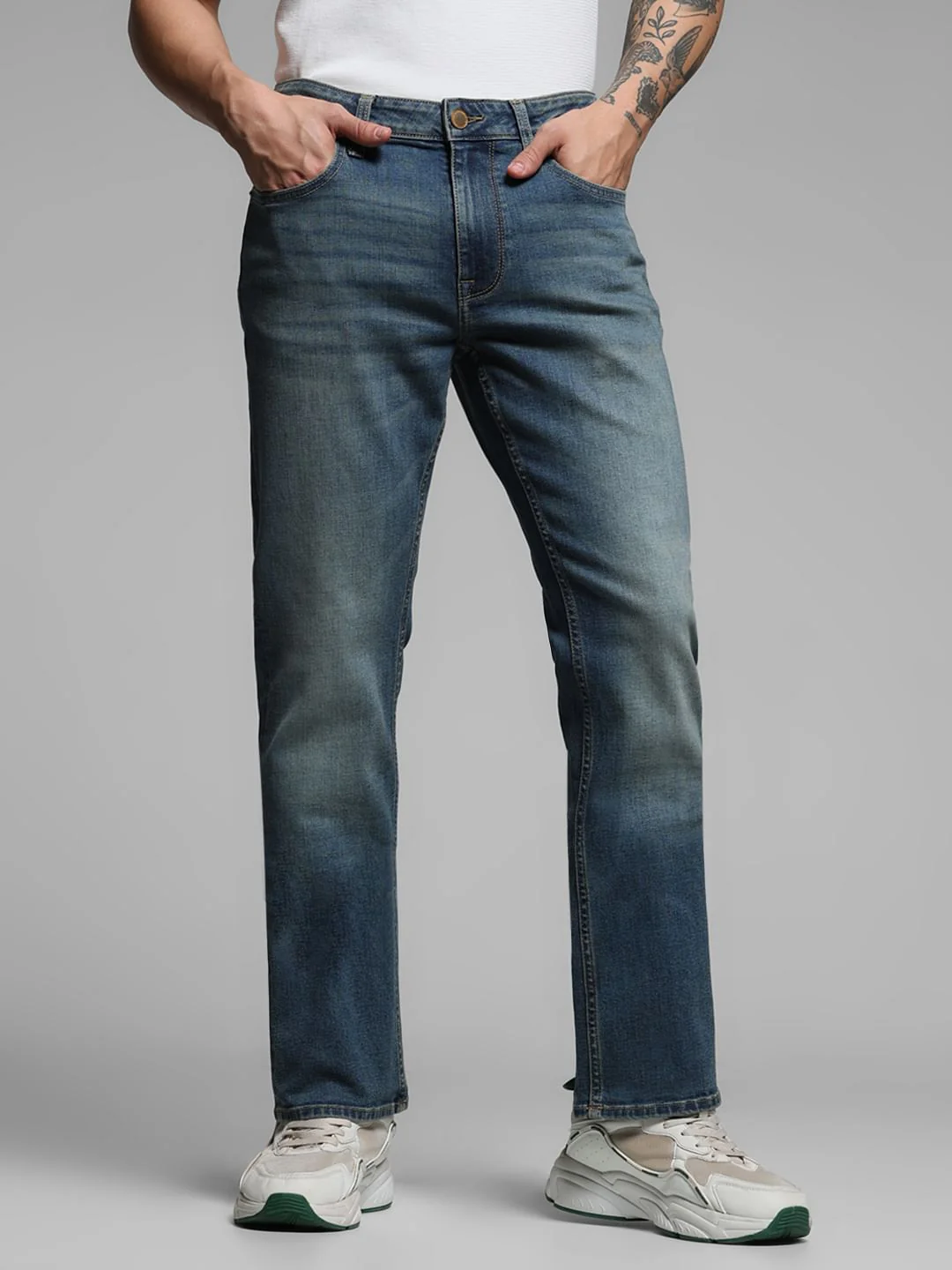 Blue Washed Clark Regular Fit Jeans