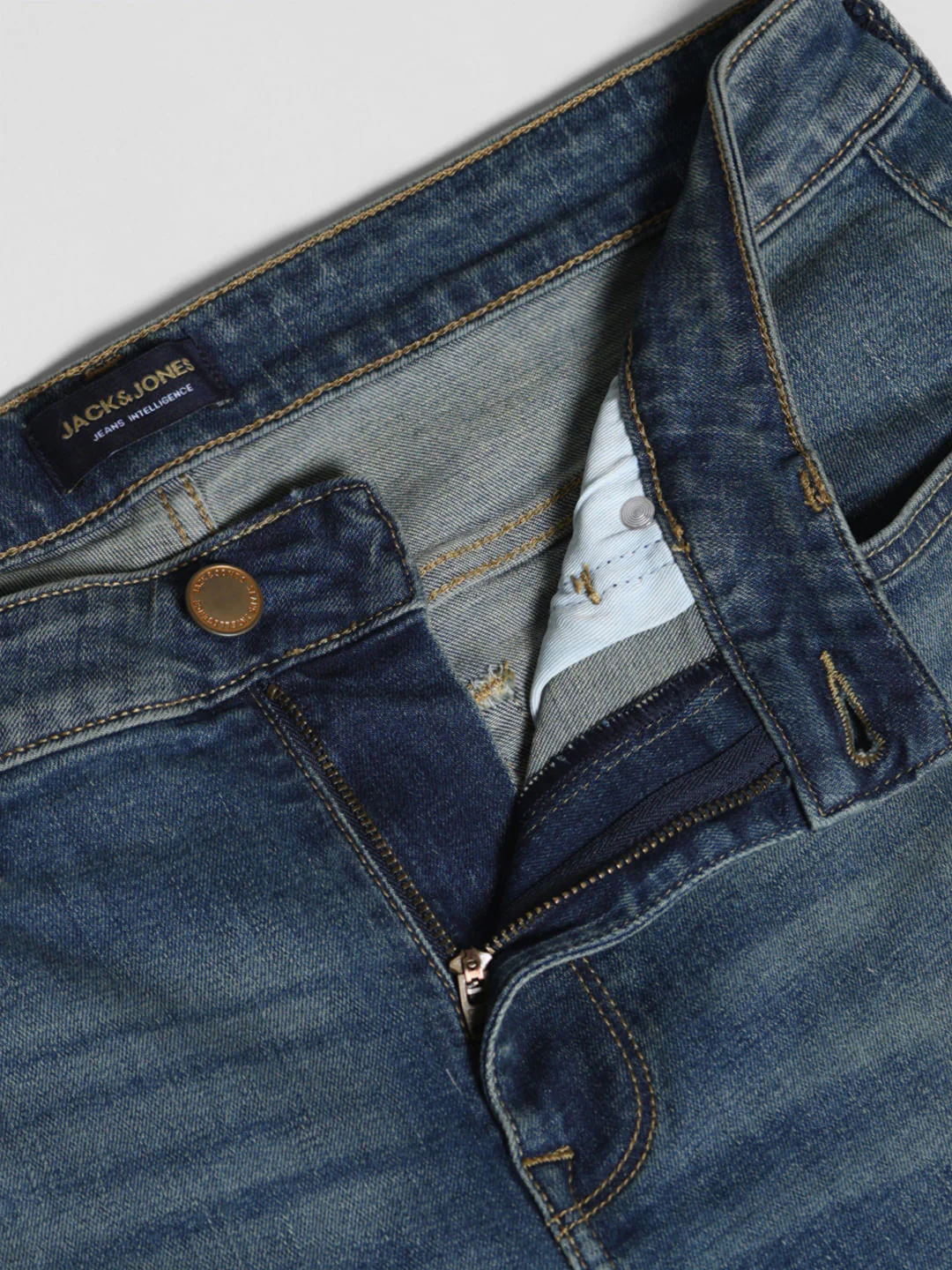 Blue Washed Clark Regular Fit Jeans - Image 5