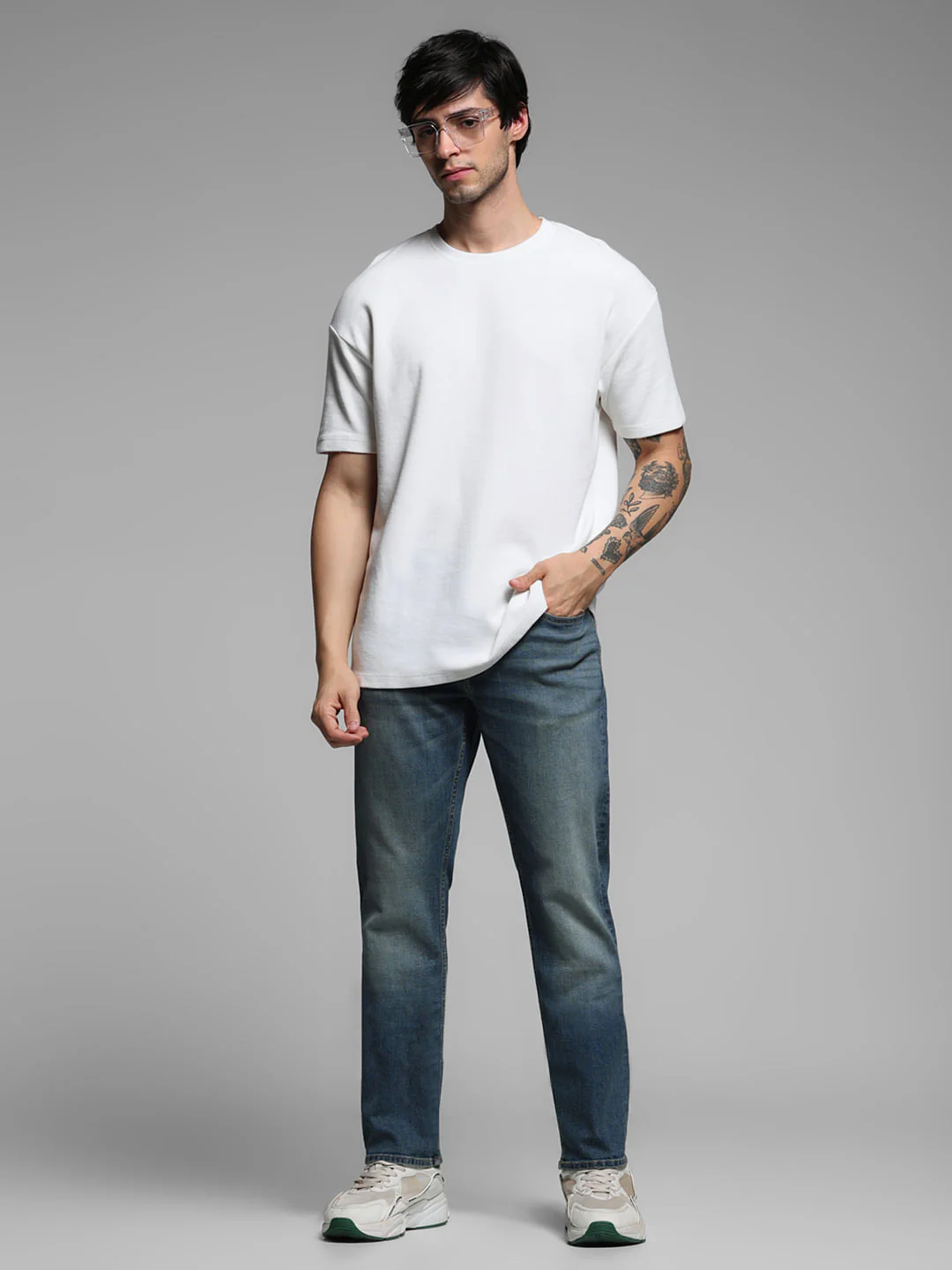 Blue Washed Clark Regular Fit Jeans - Image 6