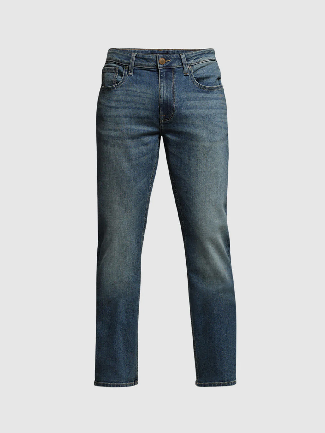 Blue Washed Clark Regular Fit Jeans - Image 7