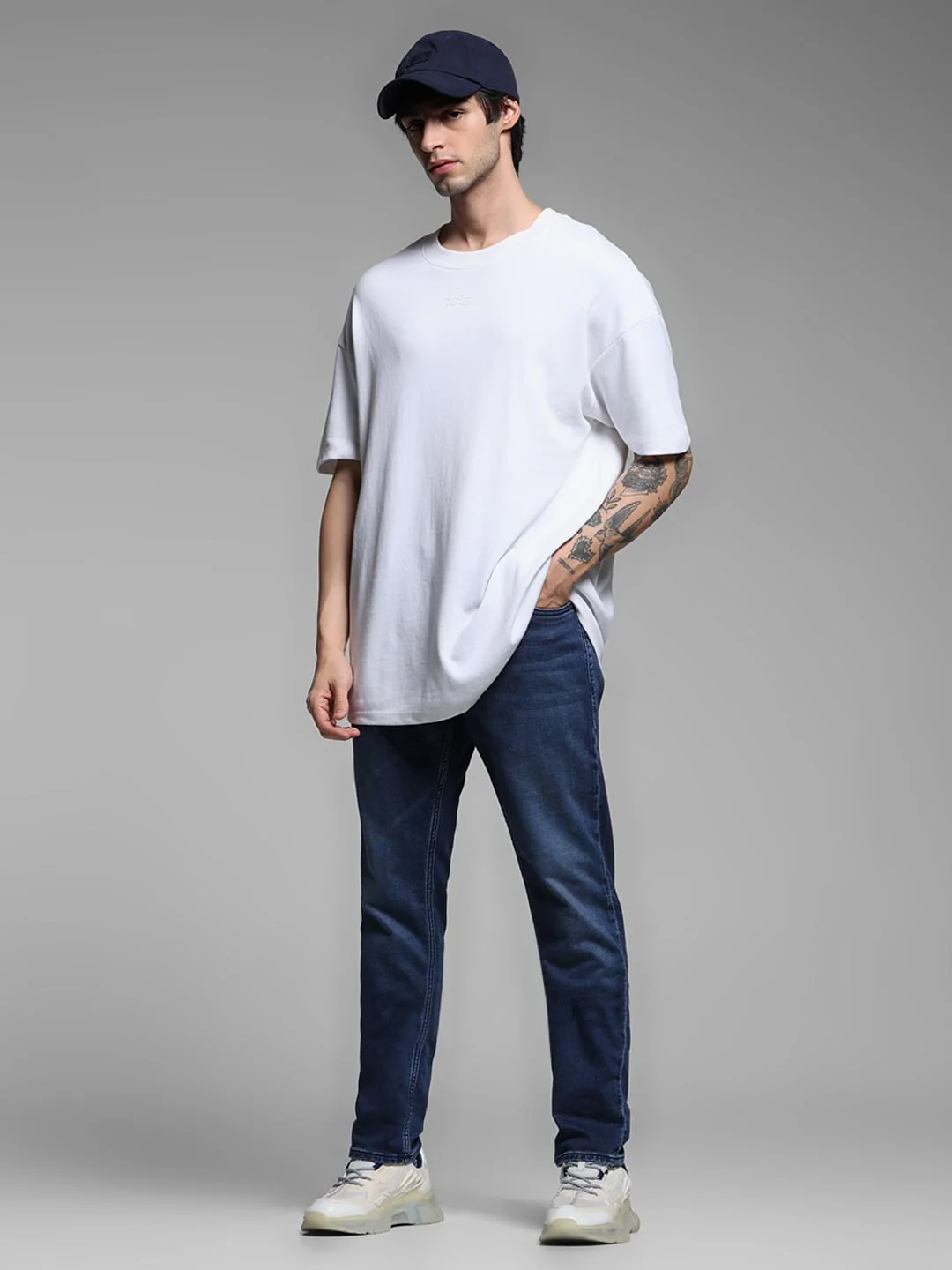 Blue Low Rise Knitted Slim Fit Jeans - Image 6