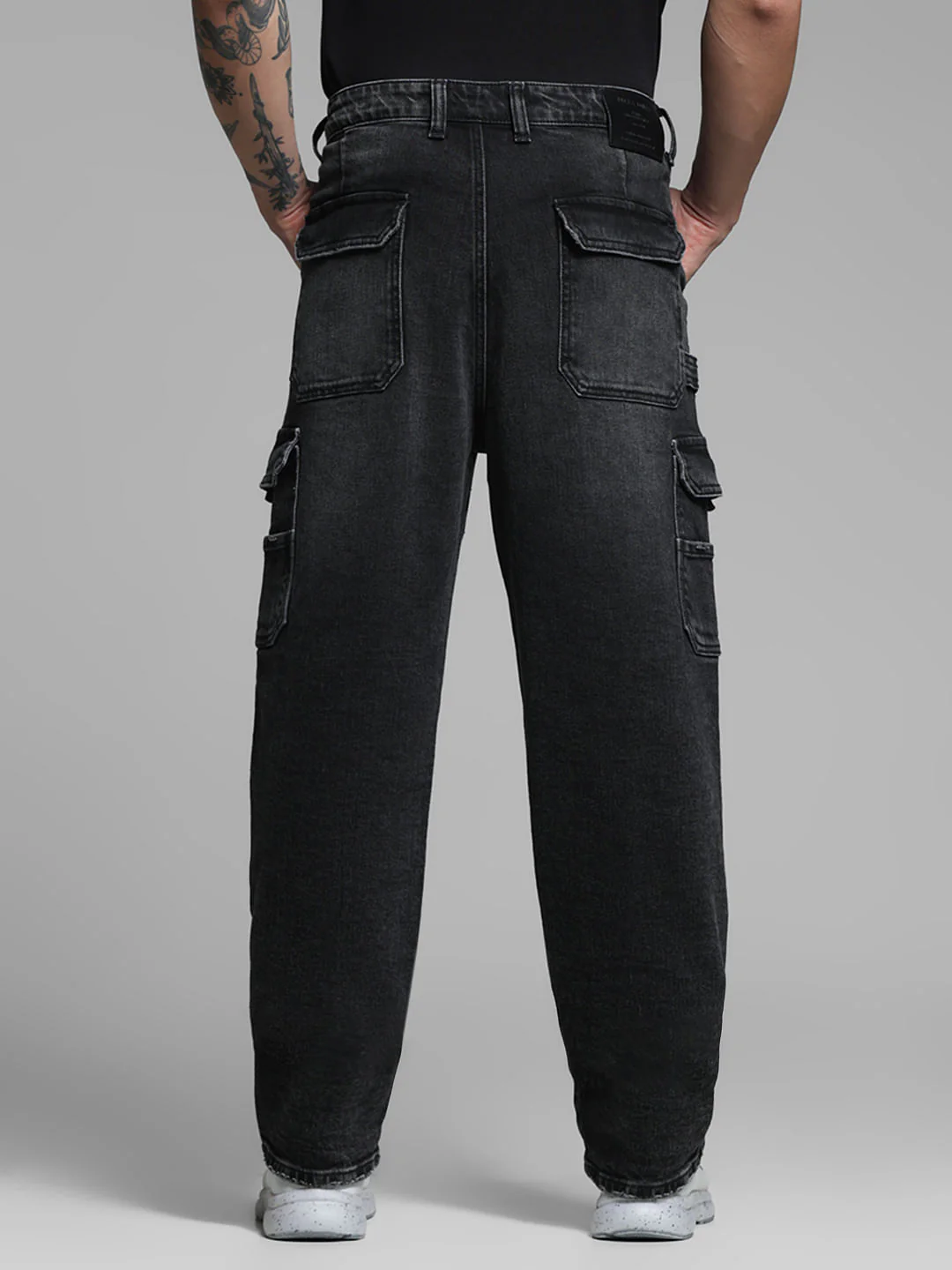 Black High Rise Dario Loose Fit Jeans - Image 3