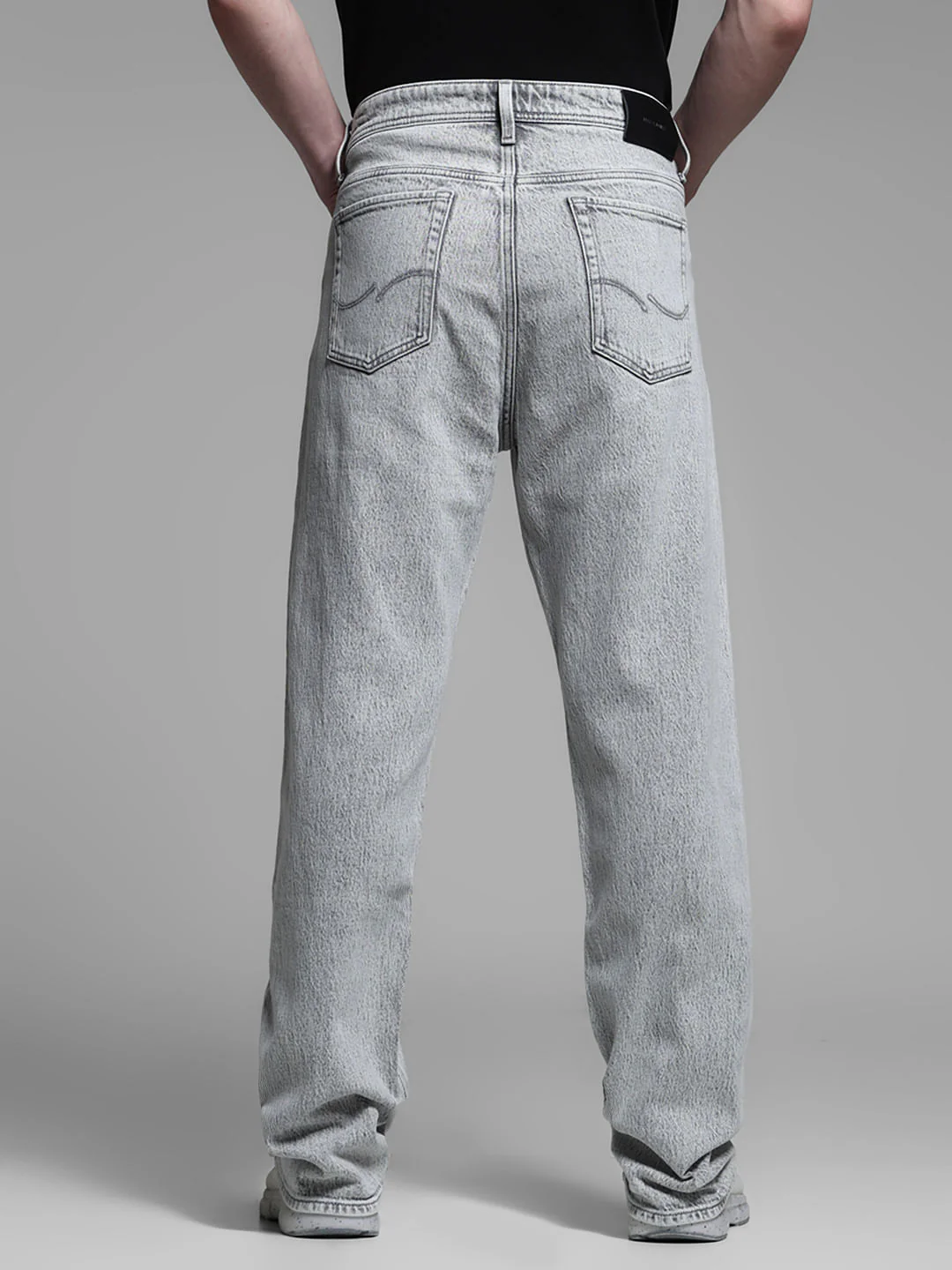 GREY HIGH RISE DARIO LOOSE FIT JEANS - Image 3