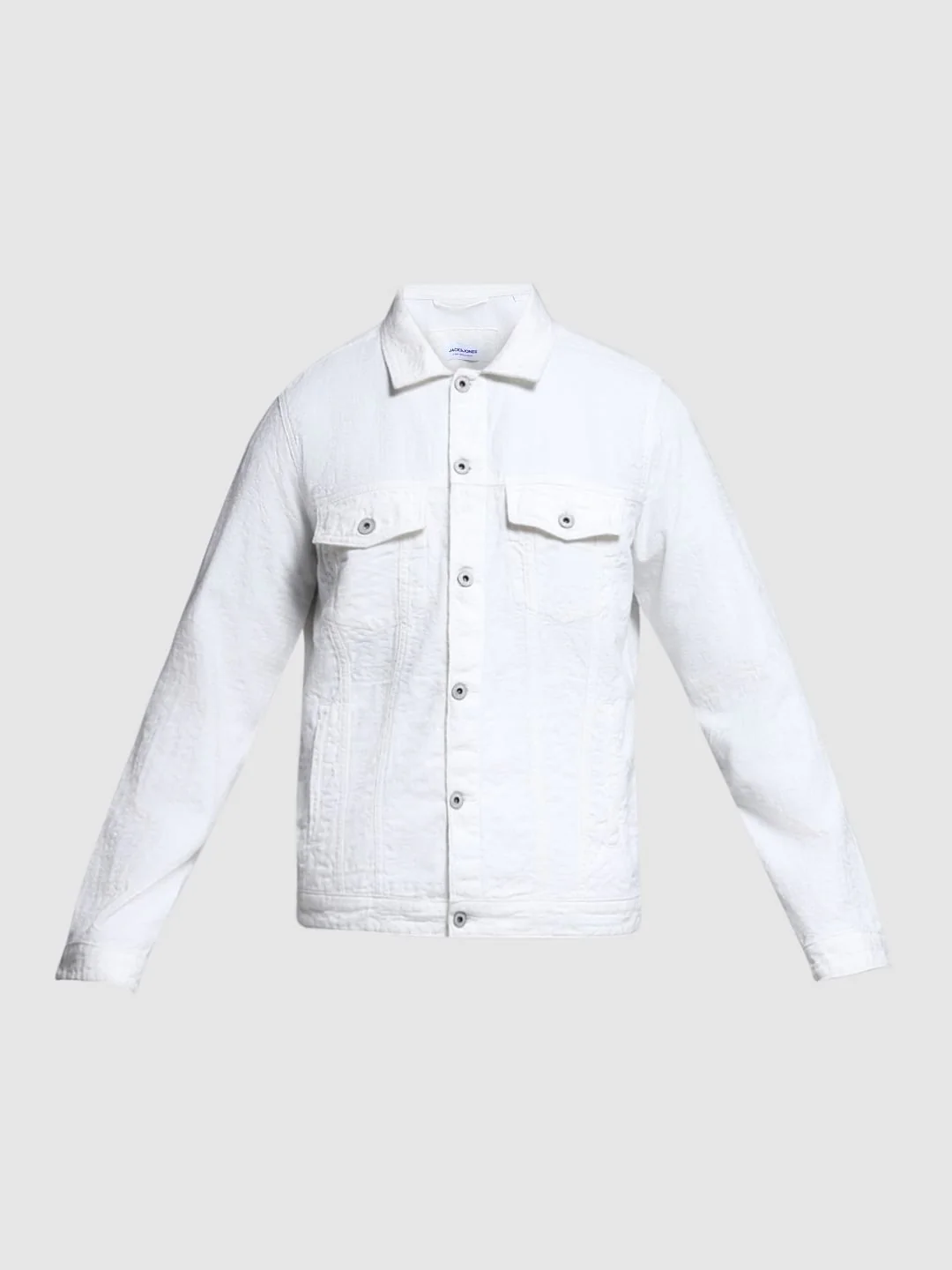 White Cotton Denim Jacket - Image 7