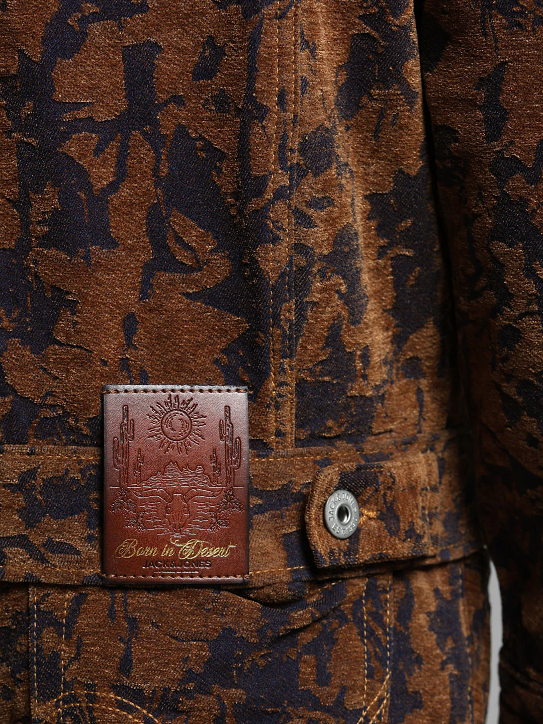 Bronze Brown Abstract Print Co-ord Set Jacket - Image 6