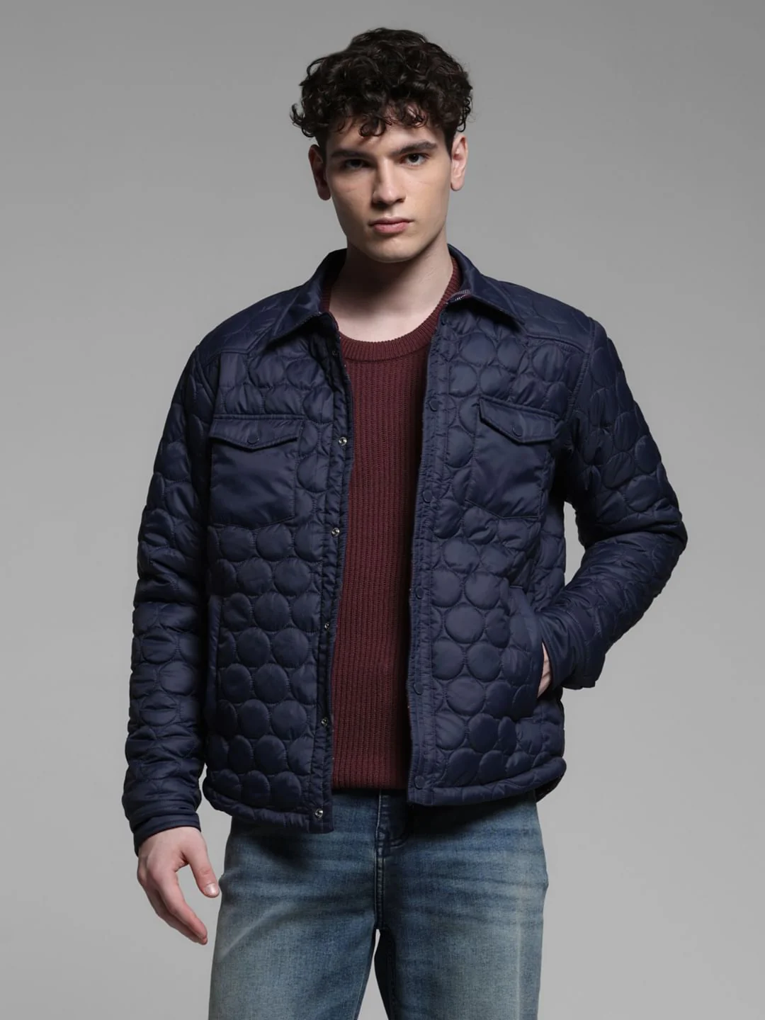 DARK BLUE REVERSIBLE JACKET - Image 2