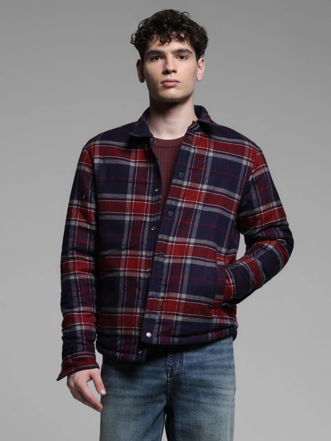 DARK BLUE REVERSIBLE JACKET - Image 3