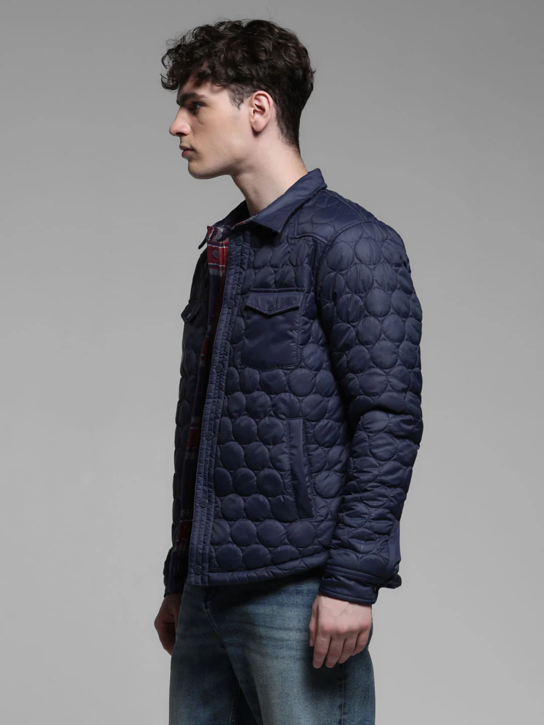 DARK BLUE REVERSIBLE JACKET - Image 4