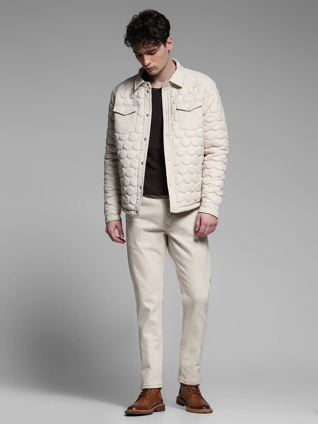 BEIGE CHECKS JACKET - Image 8