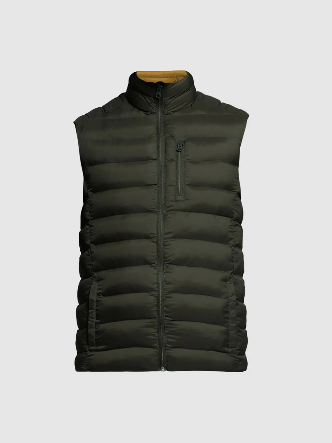 GREEN SLEEVELESS PUFFER JACKET - Image 9
