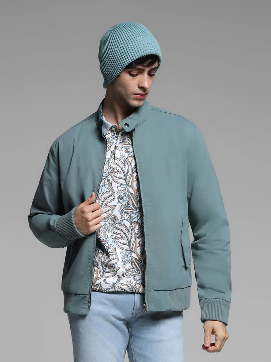 Sage Green Bomber Jacket