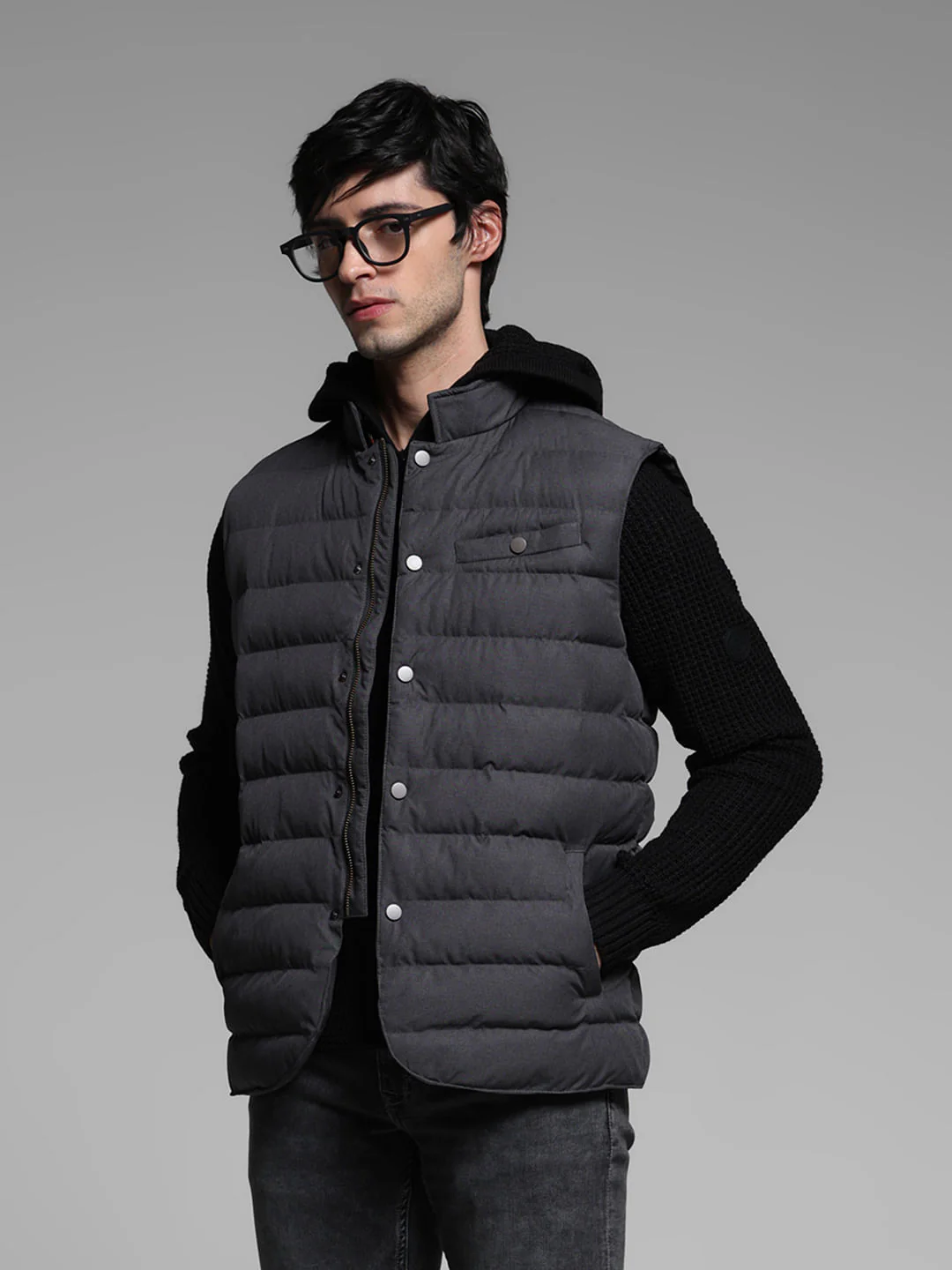 Black Puffer Vest Jacket
