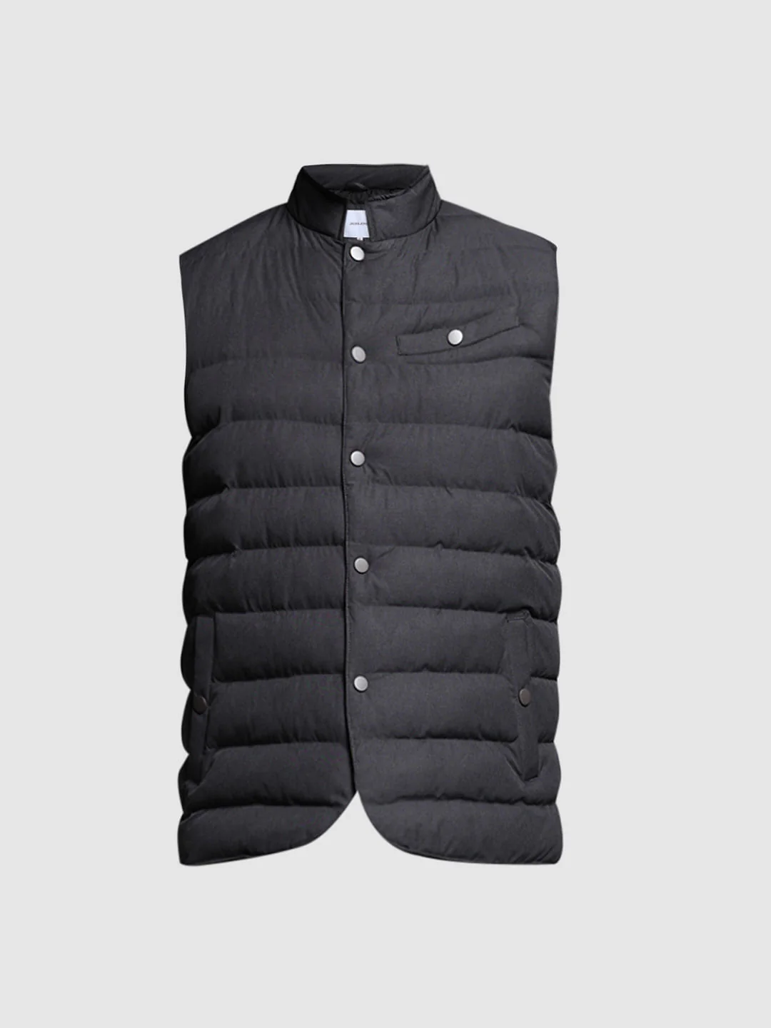 Black Puffer Vest Jacket - Image 7