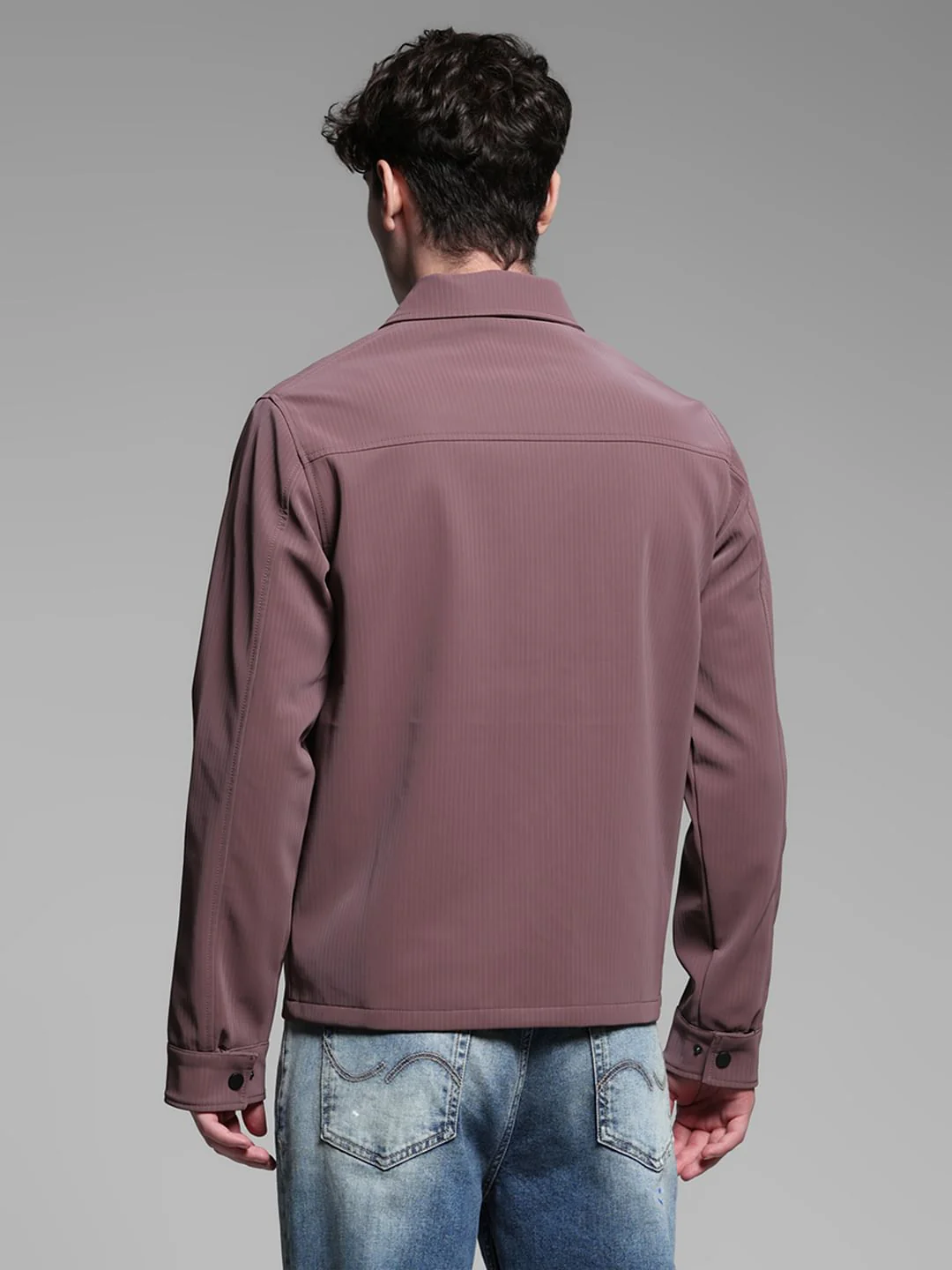 Dusty Pink Striped Shacket - Image 4