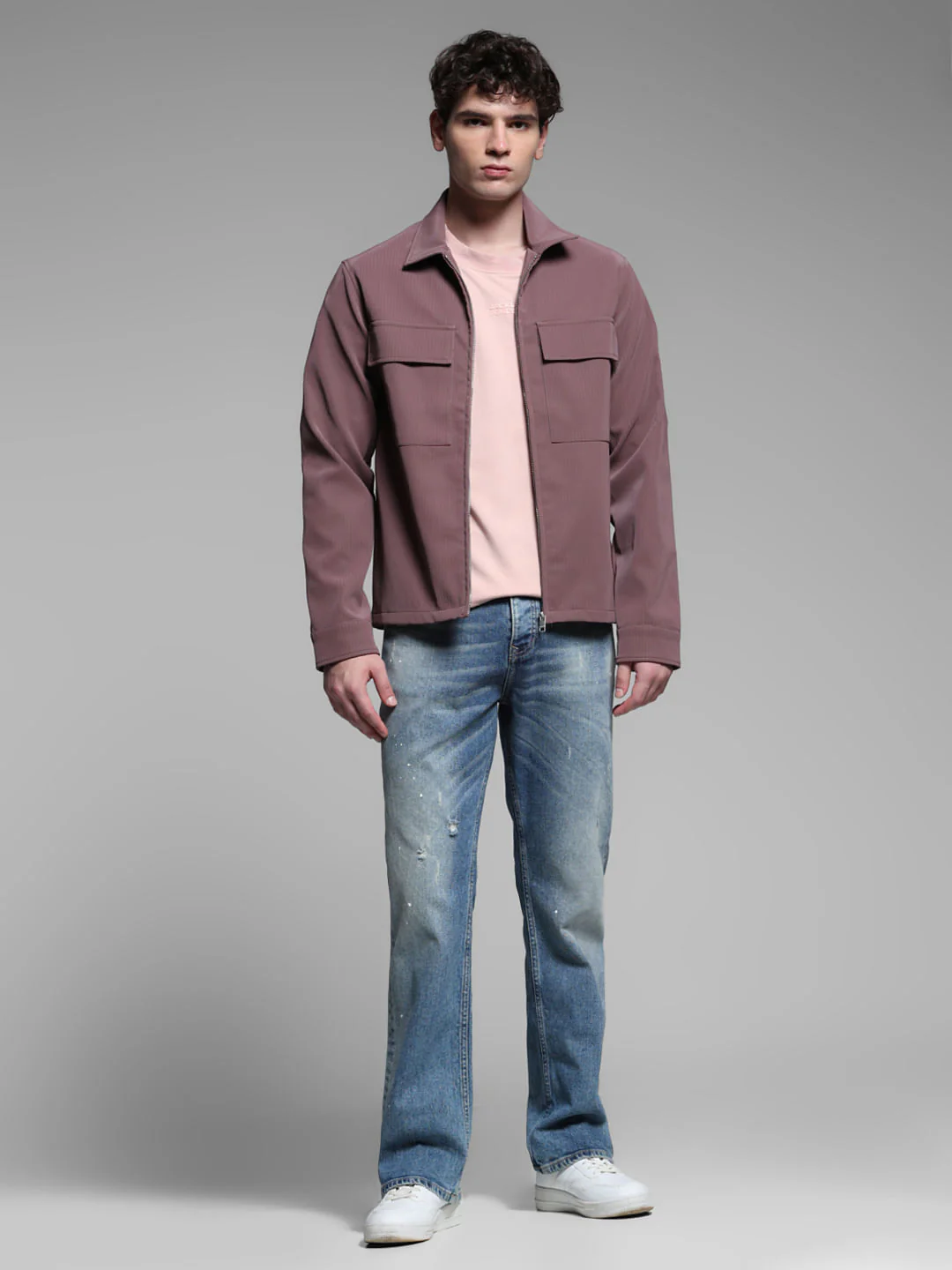 Dusty Pink Striped Shacket - Image 6