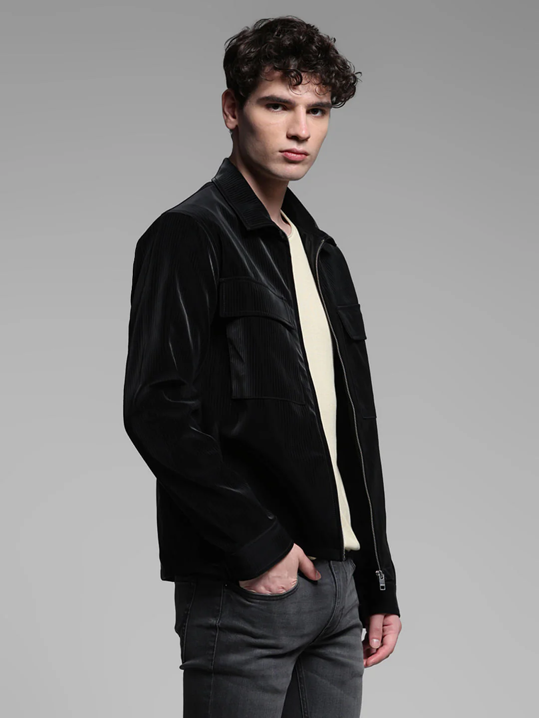 Black Striped Shacket - Image 3