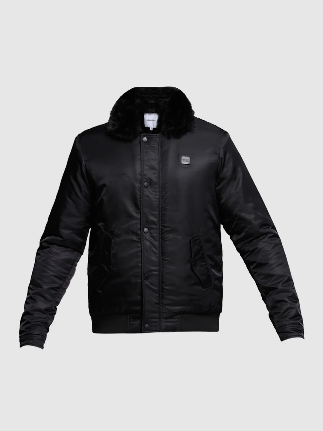 Black Fur Trim Puffer Jacket - Image 7