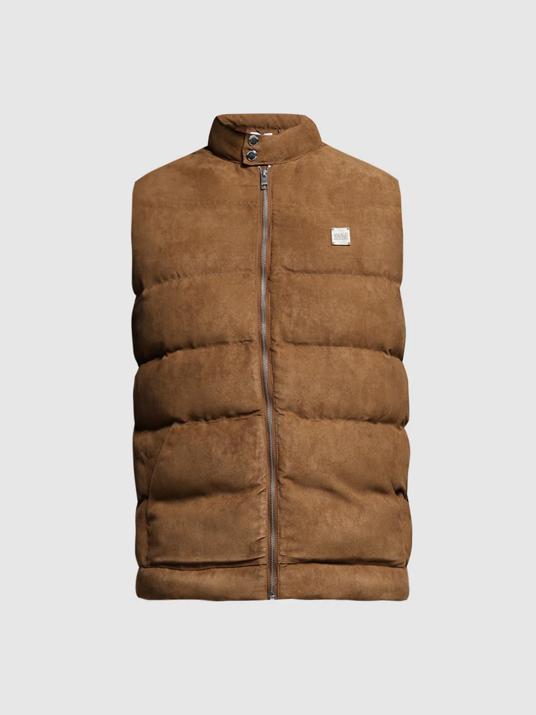 Brown Puffer Vest Jacket - Image 7