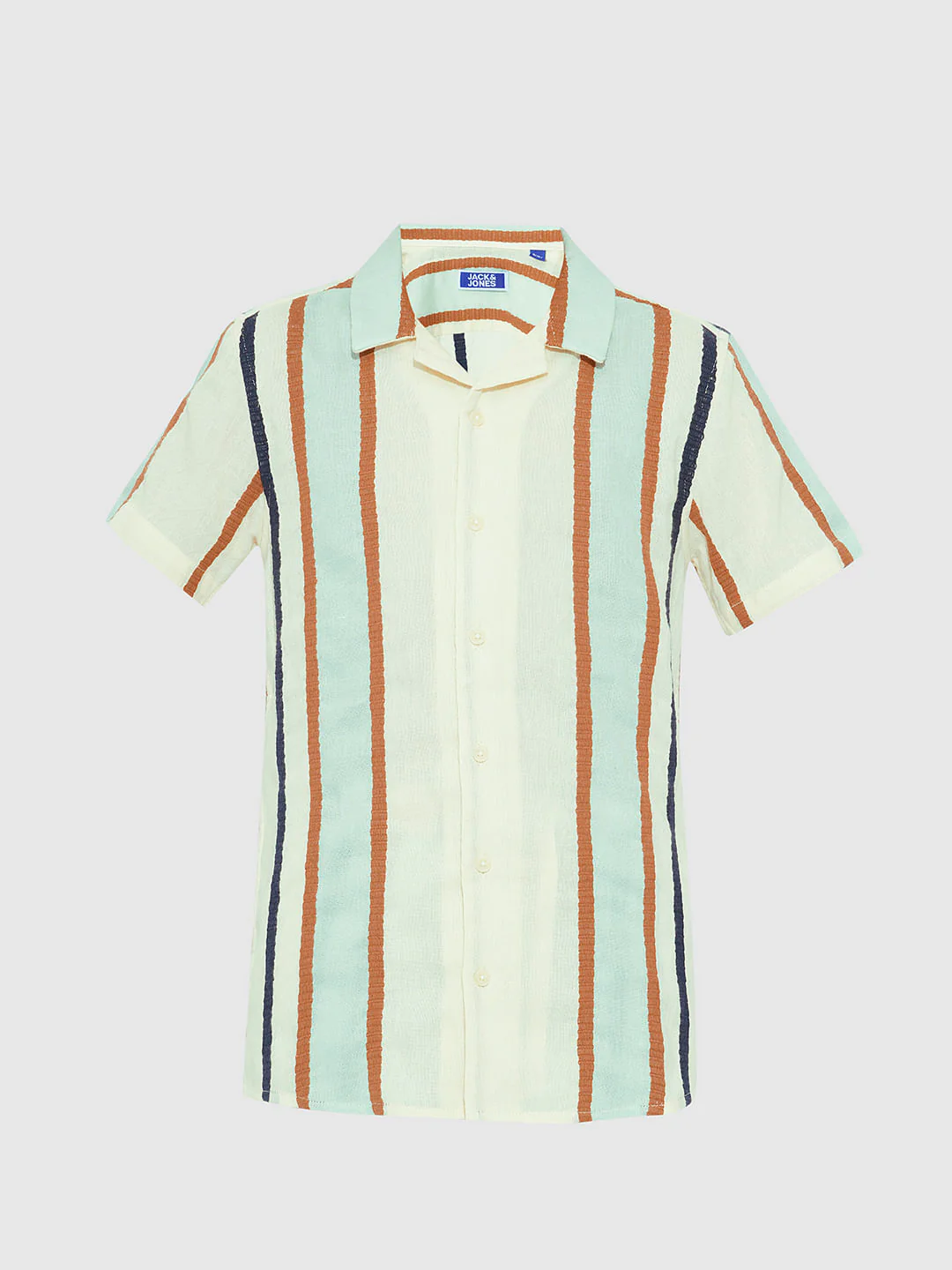 Green Dobby Striped Co-ord Set Shirt - Image 7