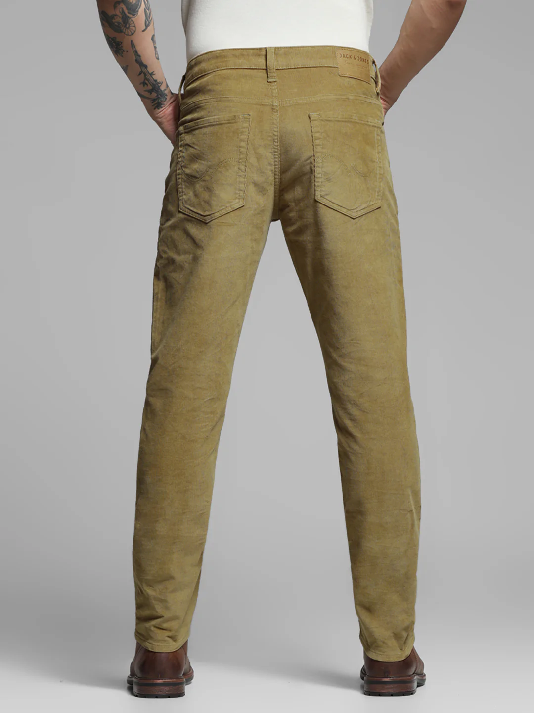 Beige Corduroy Co-ord Set Pants - Image 3