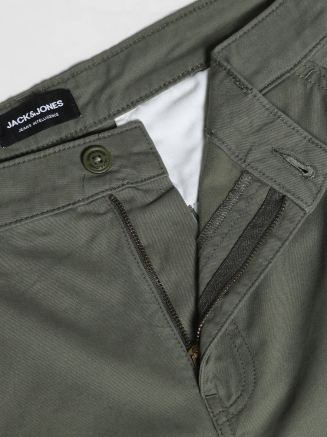 Green Mid Rise Cotton Cargo Pants - Image 5