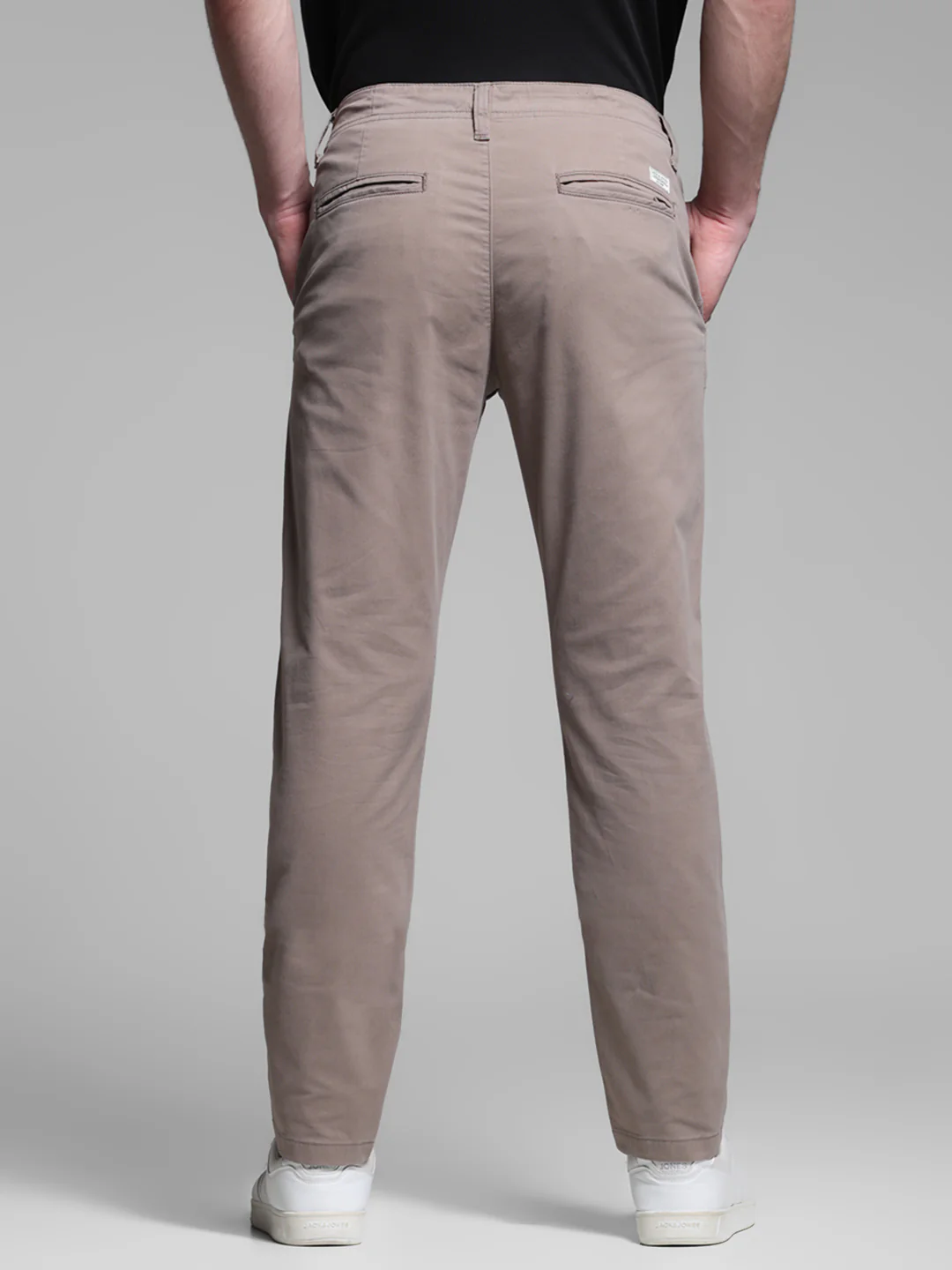 Brown Mid Rise Twill Pants - Image 3