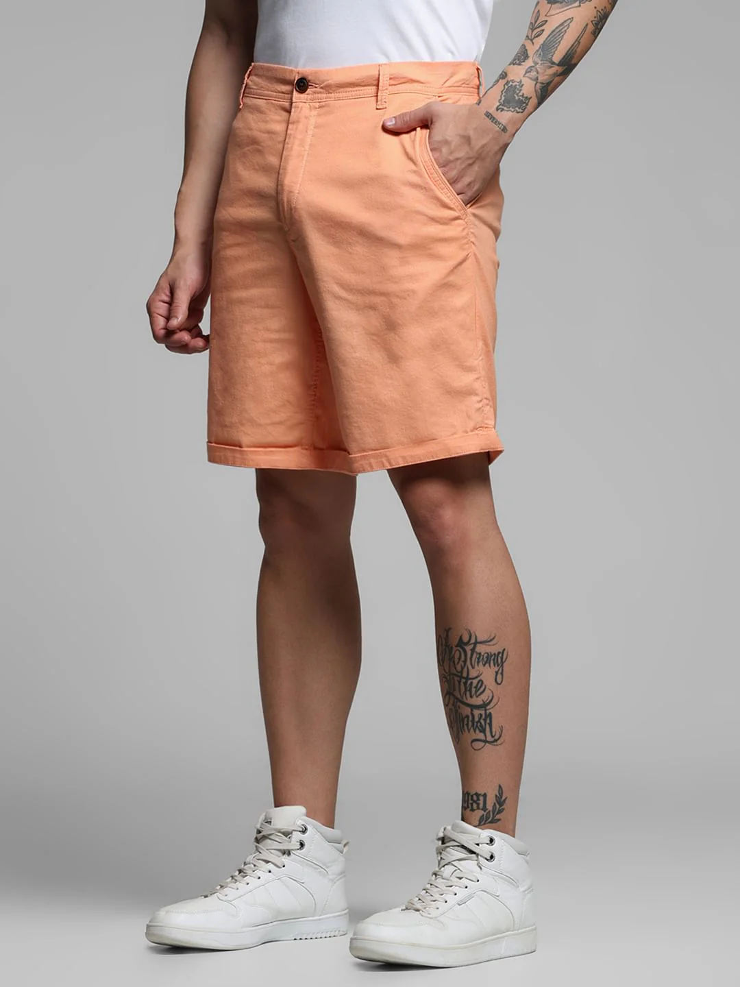 Coral Mid Rise Chino Shorts - Image 2