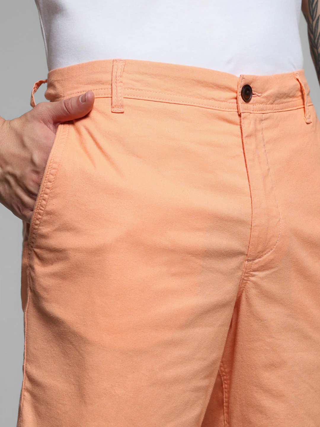 Coral Mid Rise Chino Shorts - Image 4