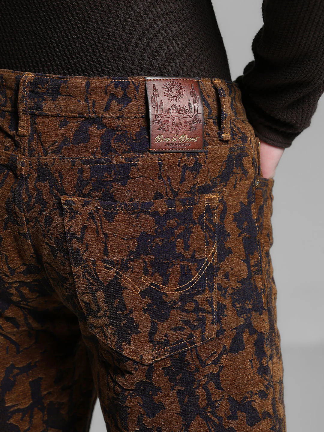 Bronze Brown Abstract Print Co-ord Set Shorts - Image 5