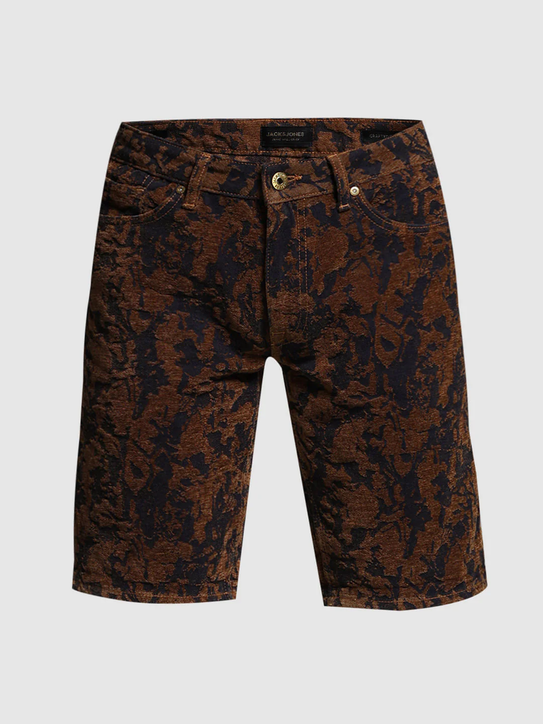 Bronze Brown Abstract Print Co-ord Set Shorts - Image 8