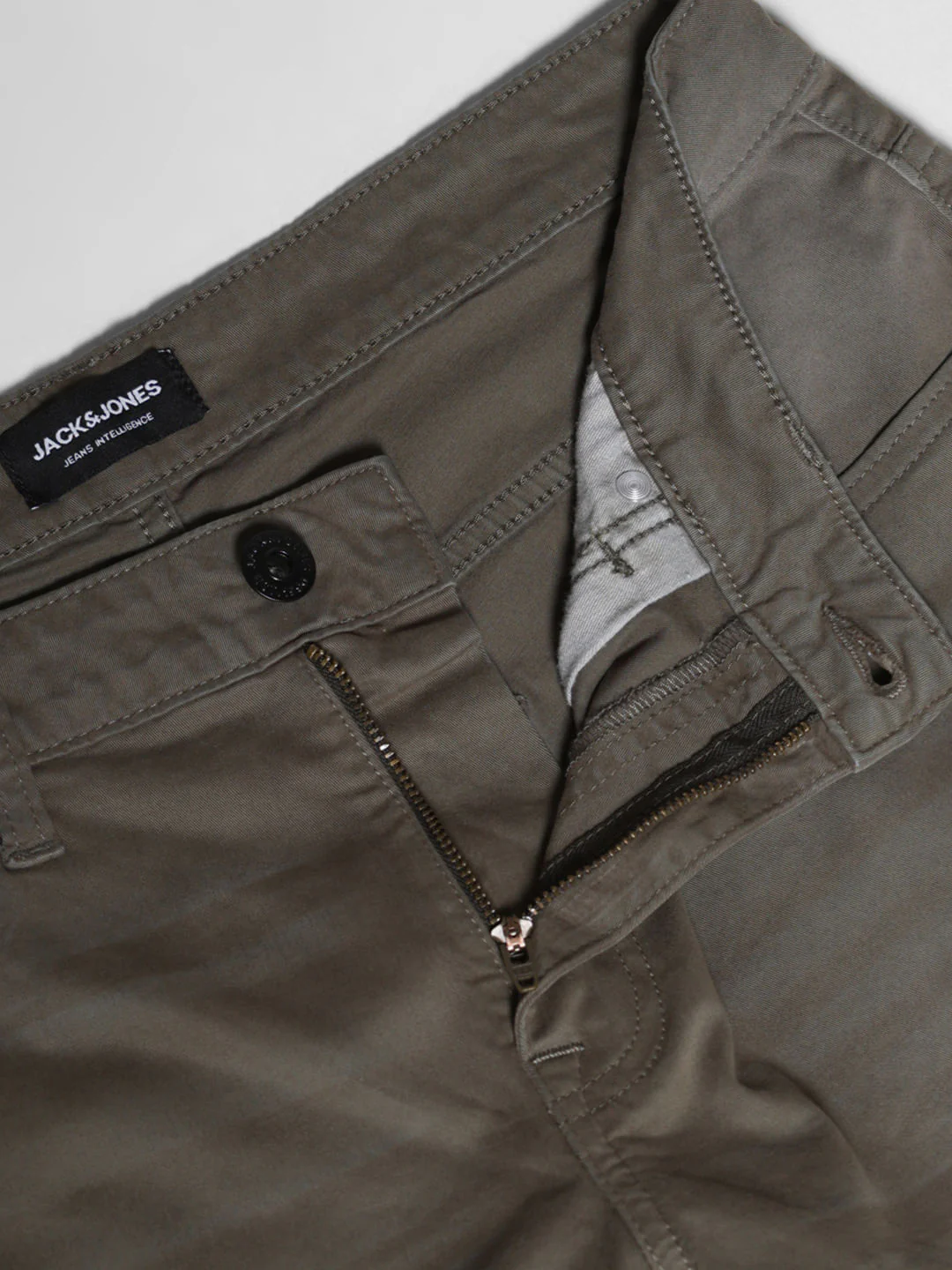 Olive Low Rise Denim Shorts - Image 5