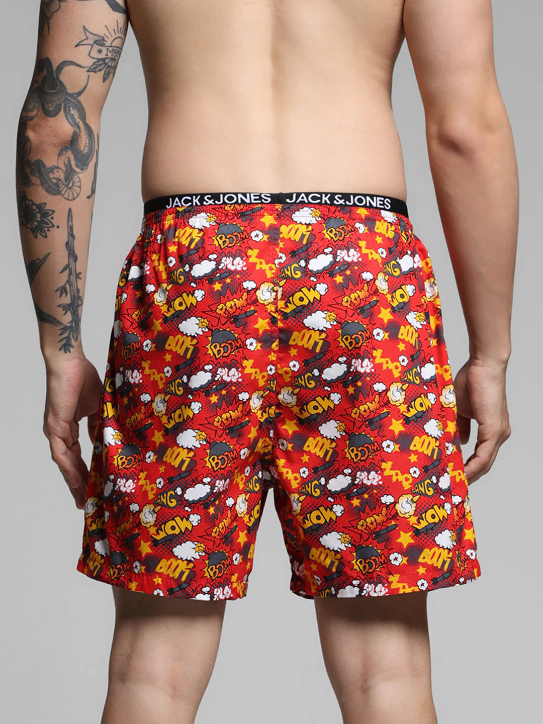 Red Printed Cotton Boxers - Image 3