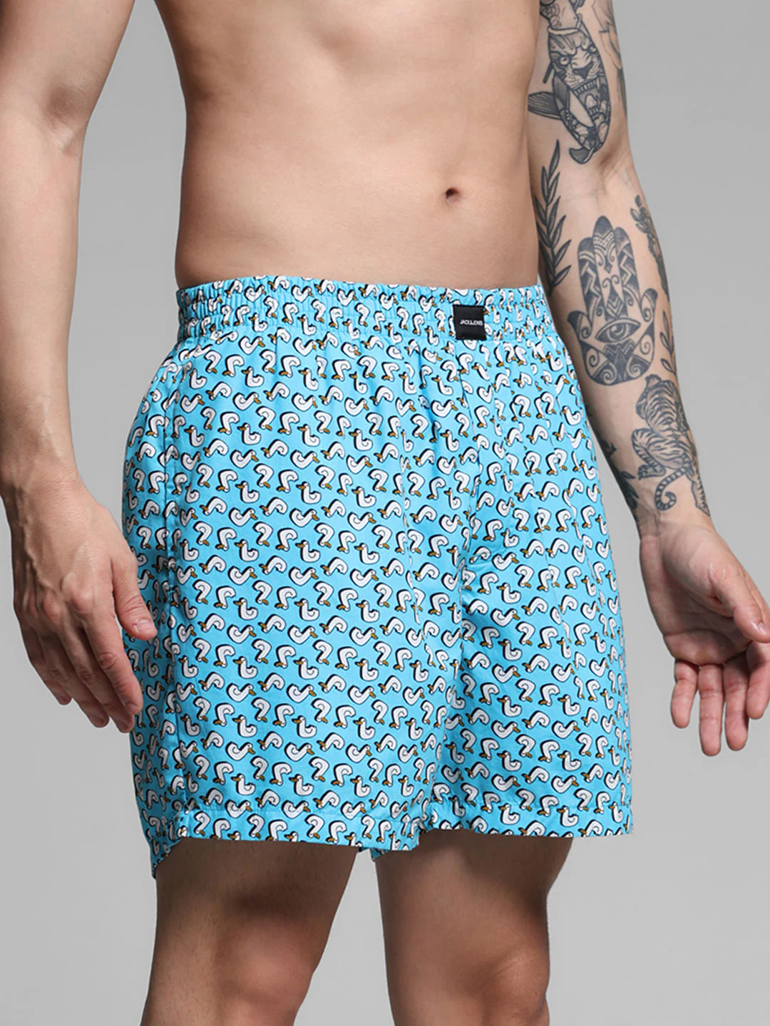 Blue Ducks Print Cotton Boxers - Image 2