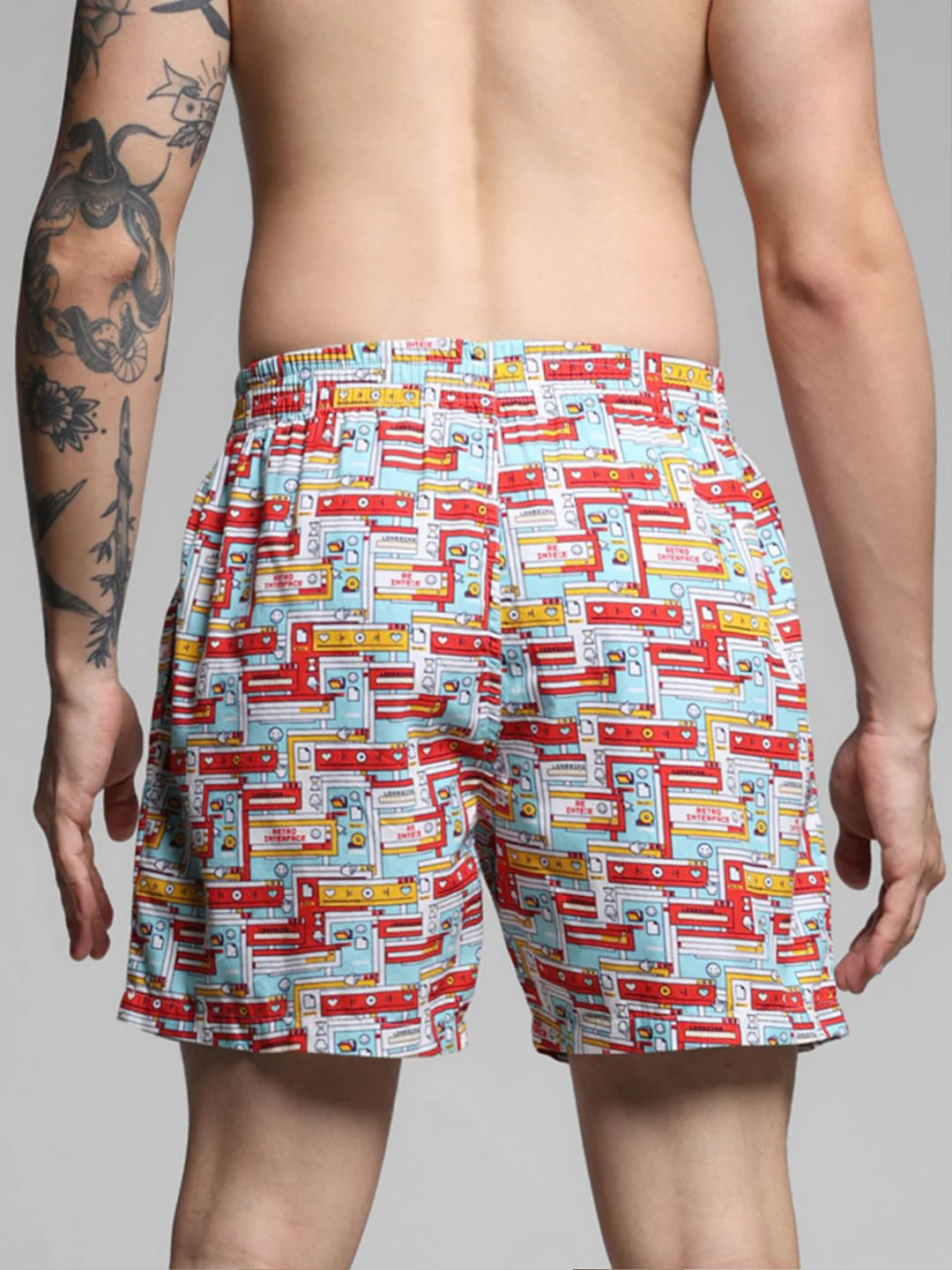 Blue Printed Cotton Boxers - Image 3