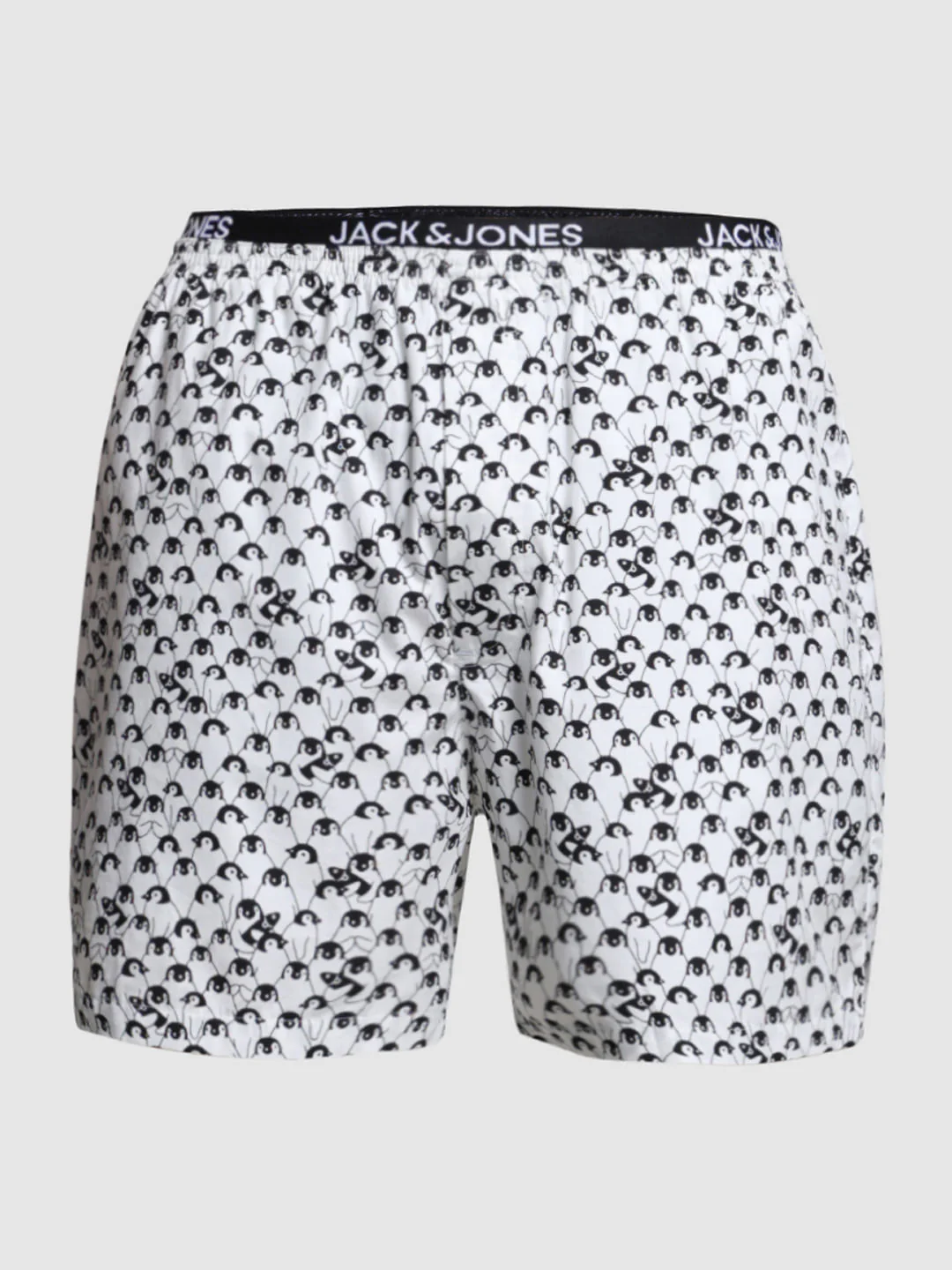 White Penguin Print Cotton Boxers - Image 6