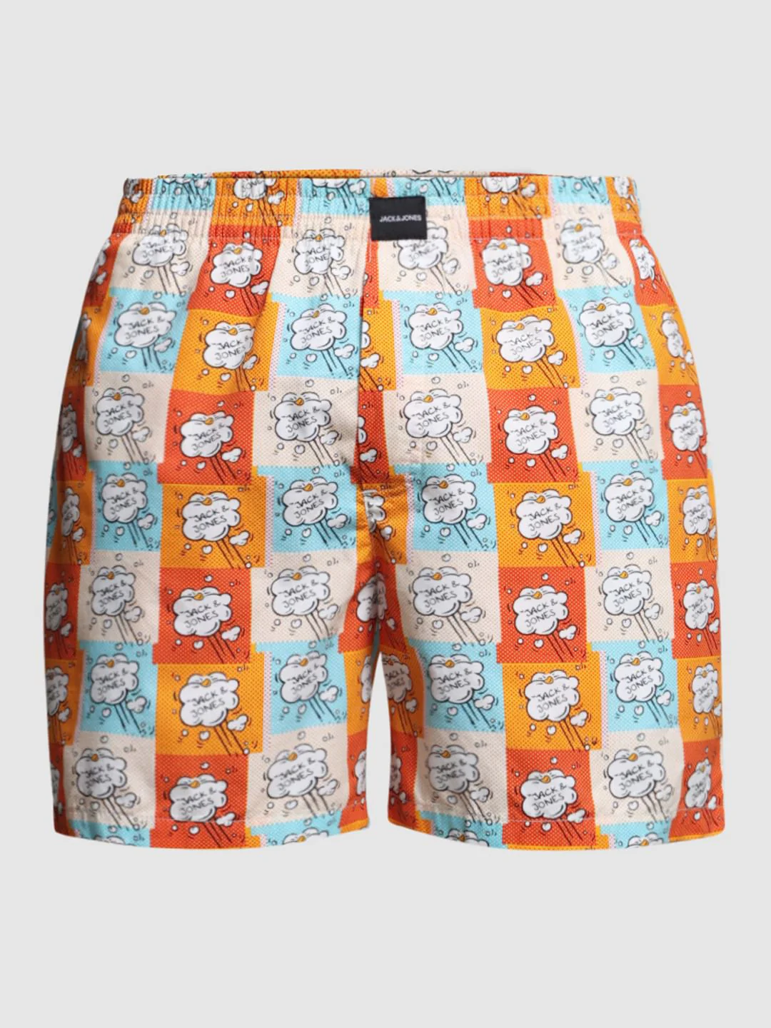 Orange Logo Text Print Cotton Boxers - Image 6