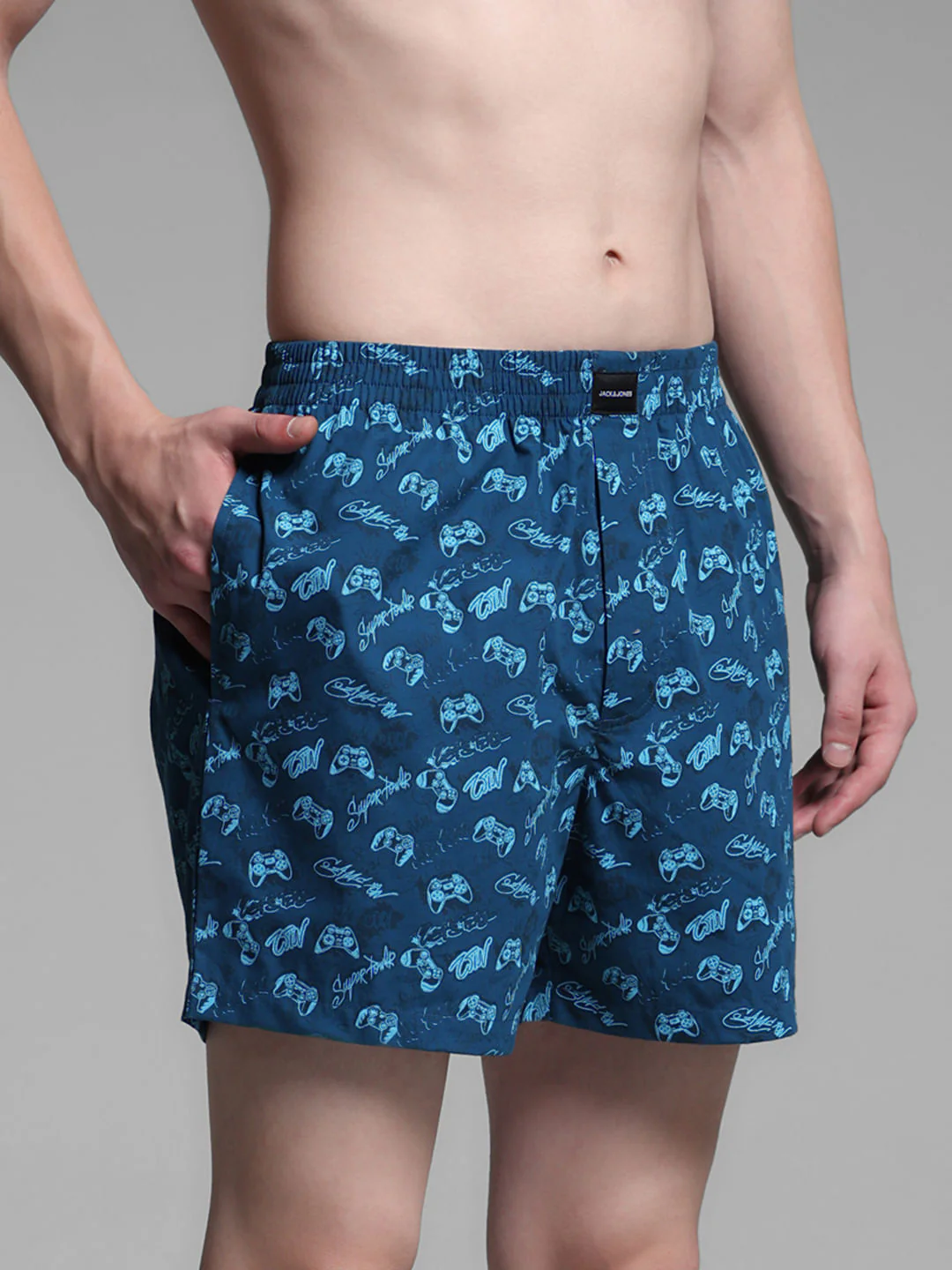 Dark Green Printed Cotton Boxers - Image 3
