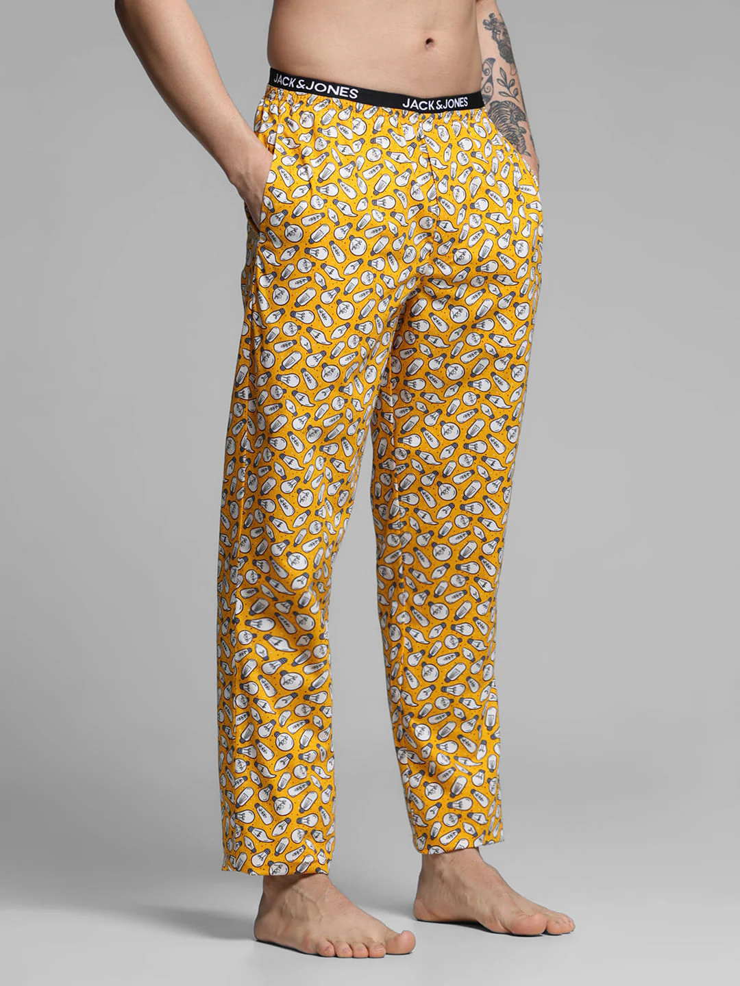 Yellow Light Blub Print Pyjamas - Image 2